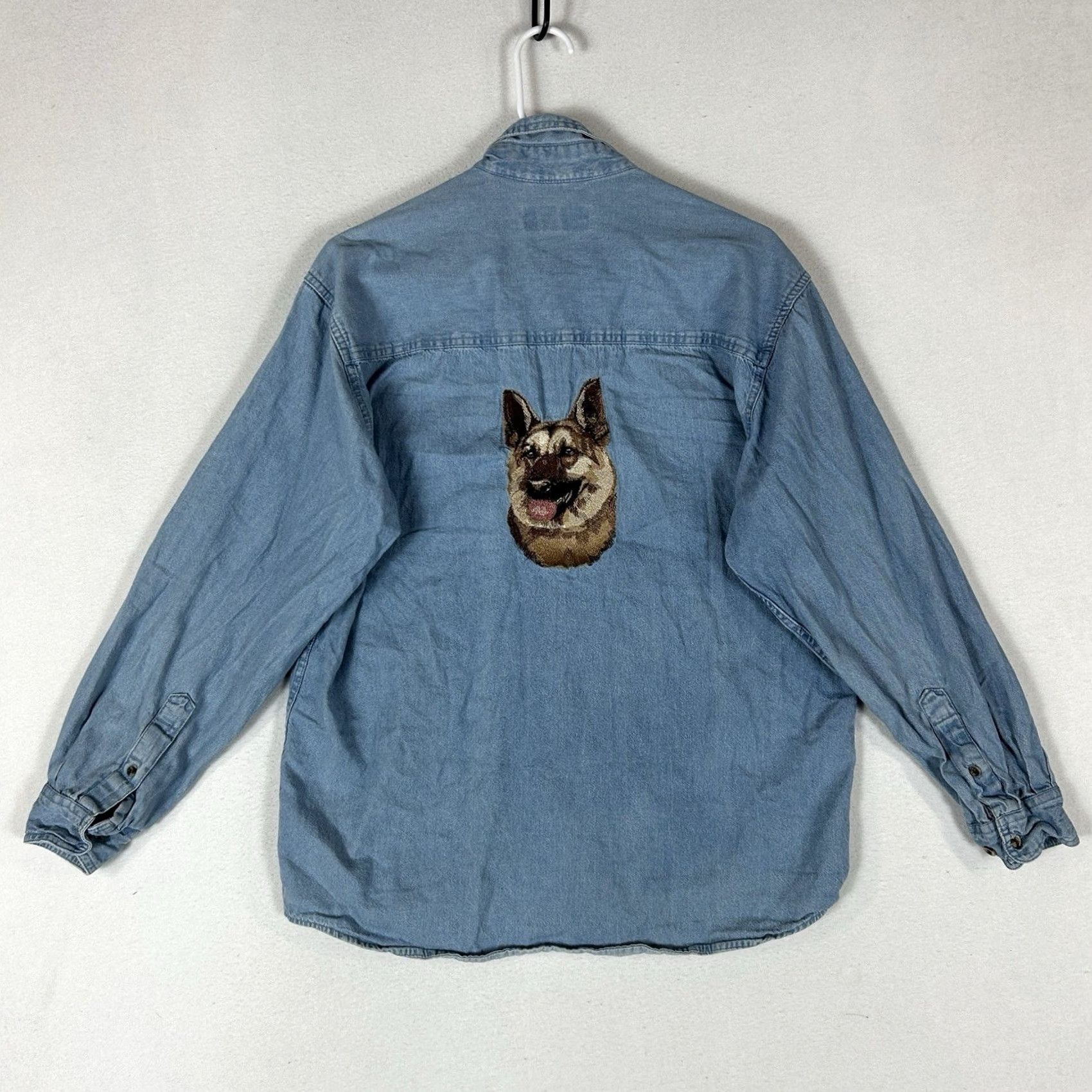 Peregrine VINTAGE Peregrine Bay Denim Button-Up Shirt Men's Small Embroidered Dog Shepherd Size US S / EU 44-46 / 1 - 6 Thumbnail