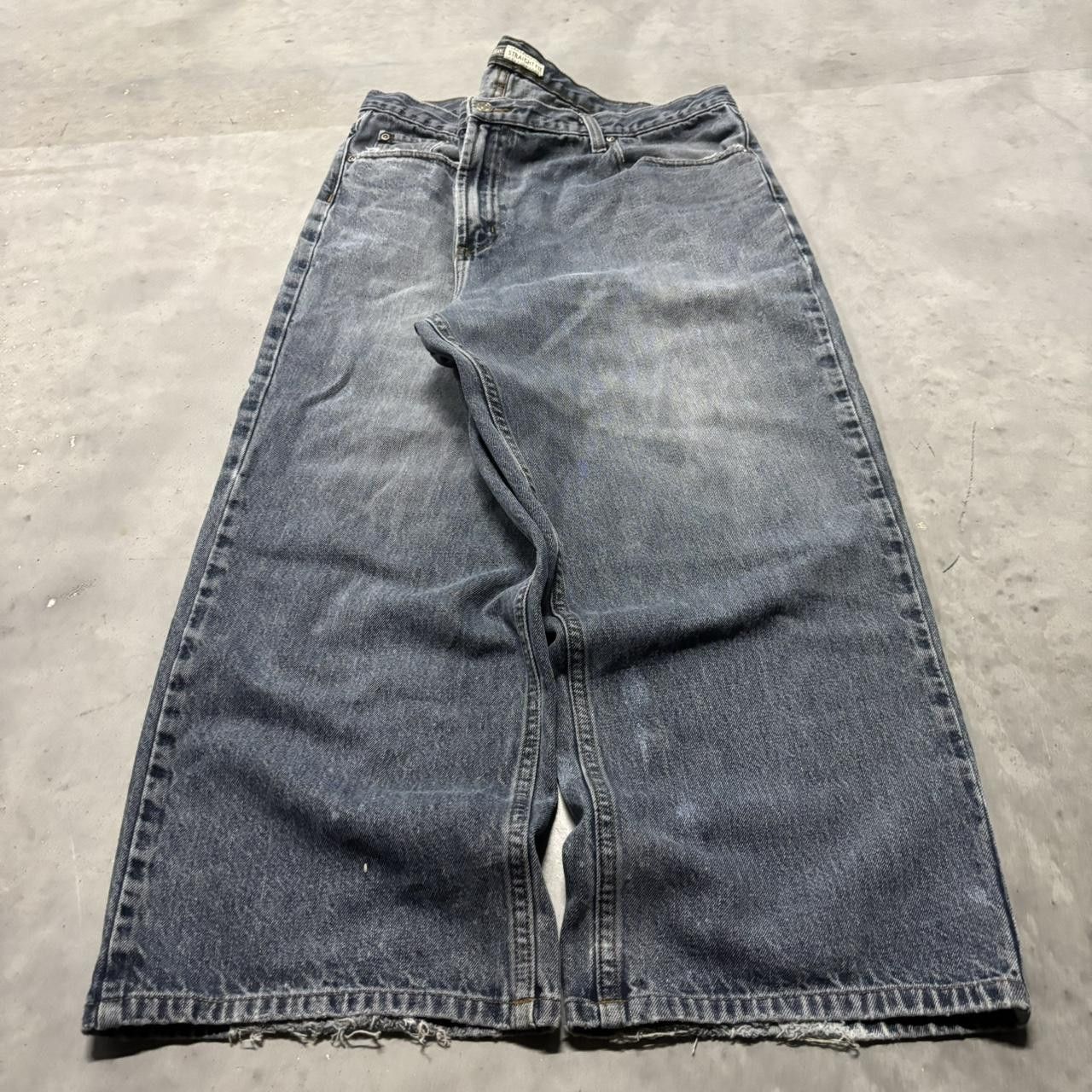Japanese Brand × Vintage Crazy Vintage Y2K/2000s Baggy Grunge Dark Wash Skater Denim Jeans! Size US 40 / EU 56 - 3 Thumbnail