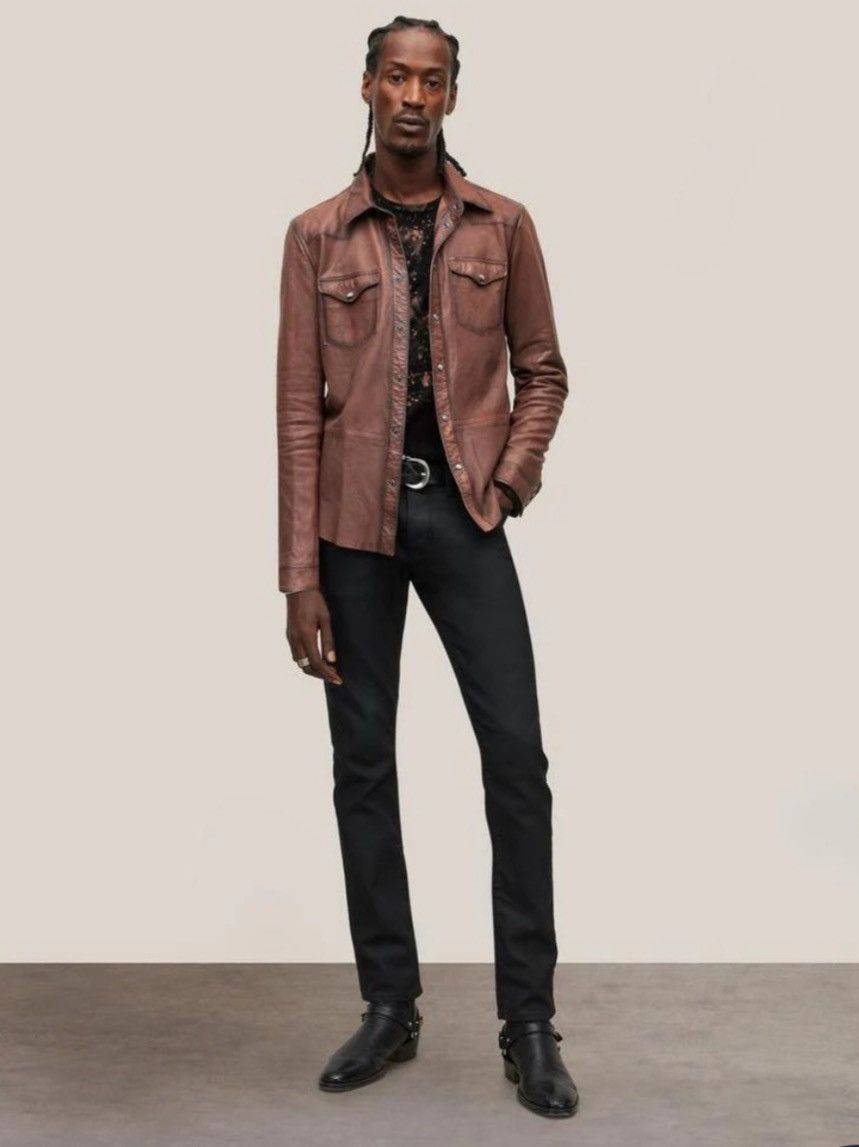 John Varvatos Mason Leather Shirt Jacket. 52 Size US L / EU 52-54 / 3 - 6 Thumbnail