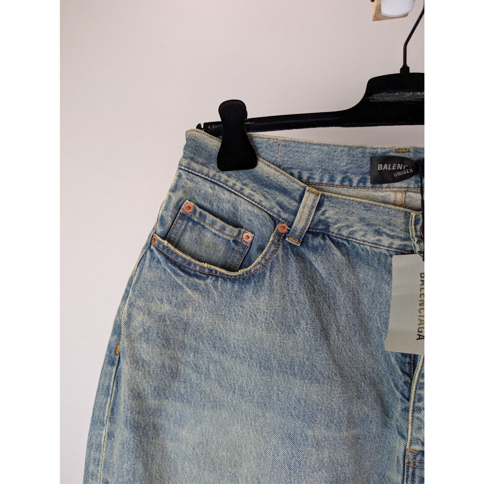 Balenciaga o1rshd1 Organic Japanese Denim Jeans in True Blue Size US 34 / EU 50 - 5 Thumbnail