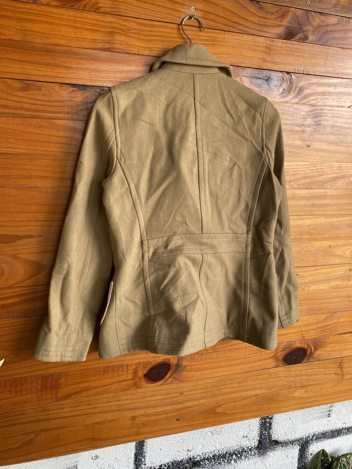 Melrose Vintage Melrose Claire Beige Wool Peacoat – Made in Japan Size M / US 6-8 / IT 42-44 - 9 Thumbnail