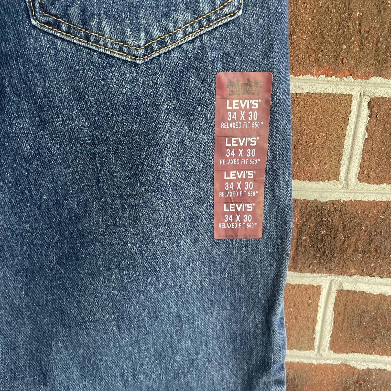Levi's Vtg 90s Levi’s 550 Relaxed BOOTCUT Blue Jeans Size 34/30 NWT Size US 34 / EU 50 - 6 Thumbnail