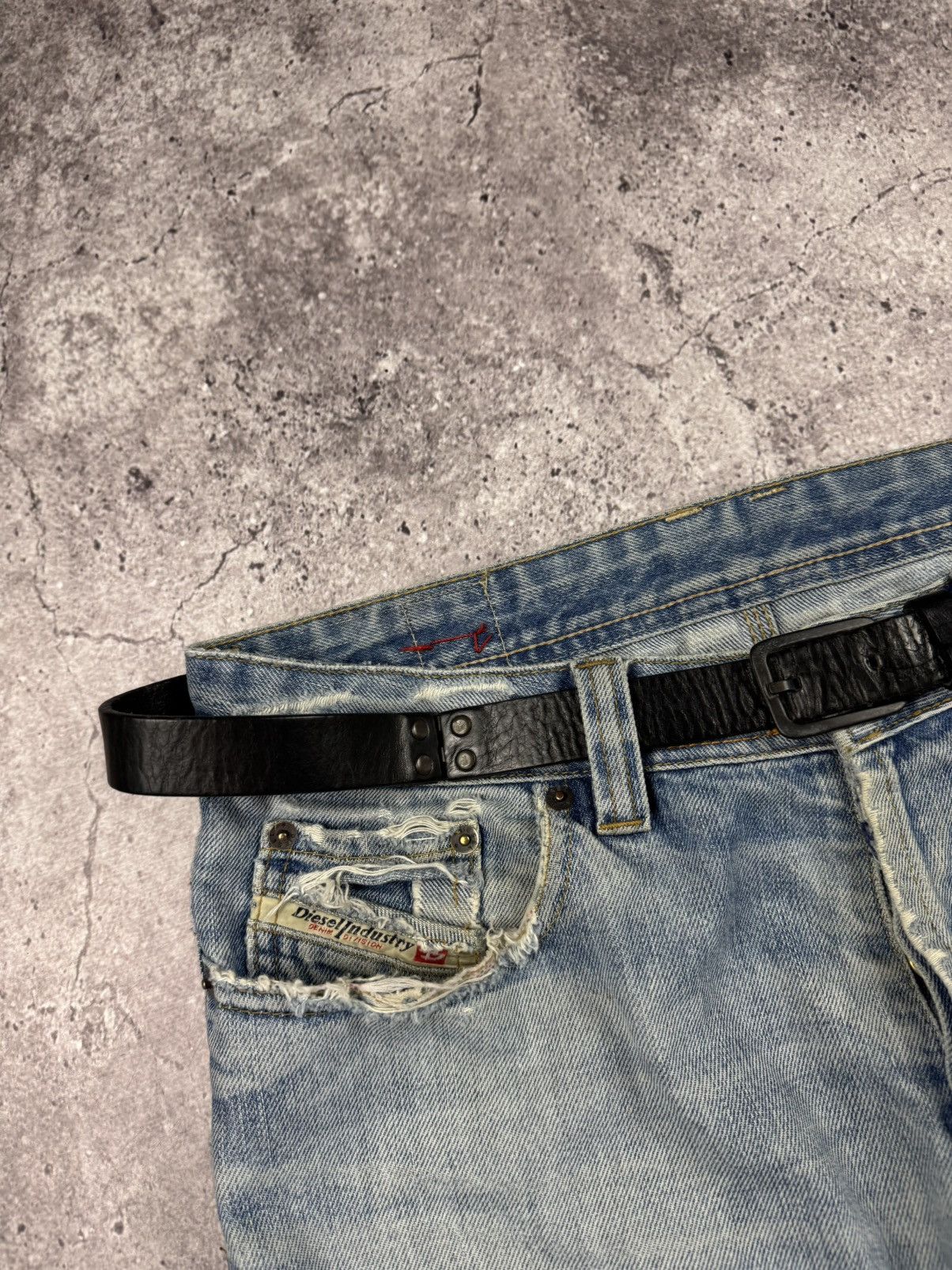Diesel 00’S NUMBER NINE STYLE DIESEL PUNK HEAD Y2K LEATHER BELT Size ONE SIZE - 2 Thumbnail