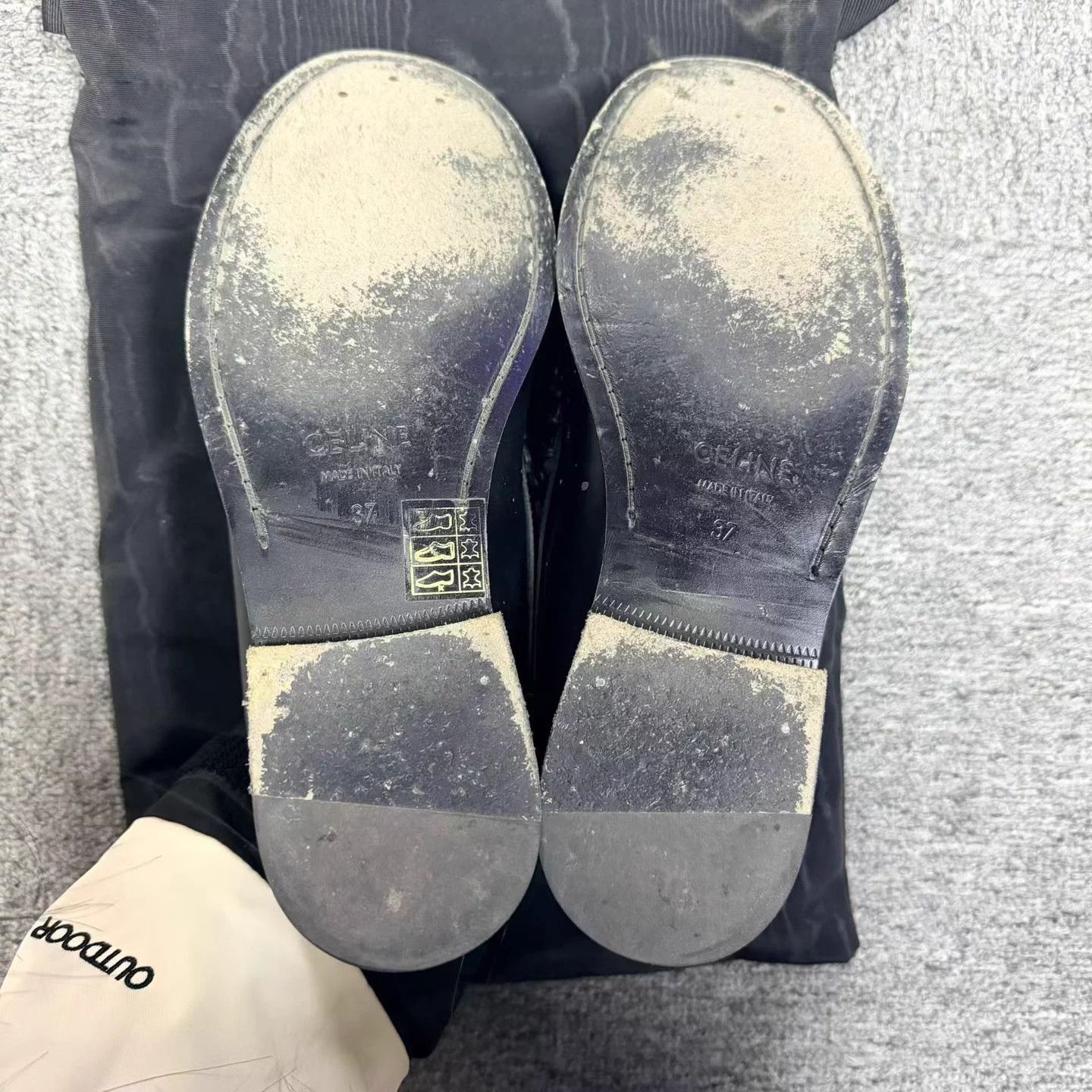 Celine CELINE Black Patent Leather Round Toe Slip-On Loafers 37 Size US 6 / IT 36 - 6 Thumbnail