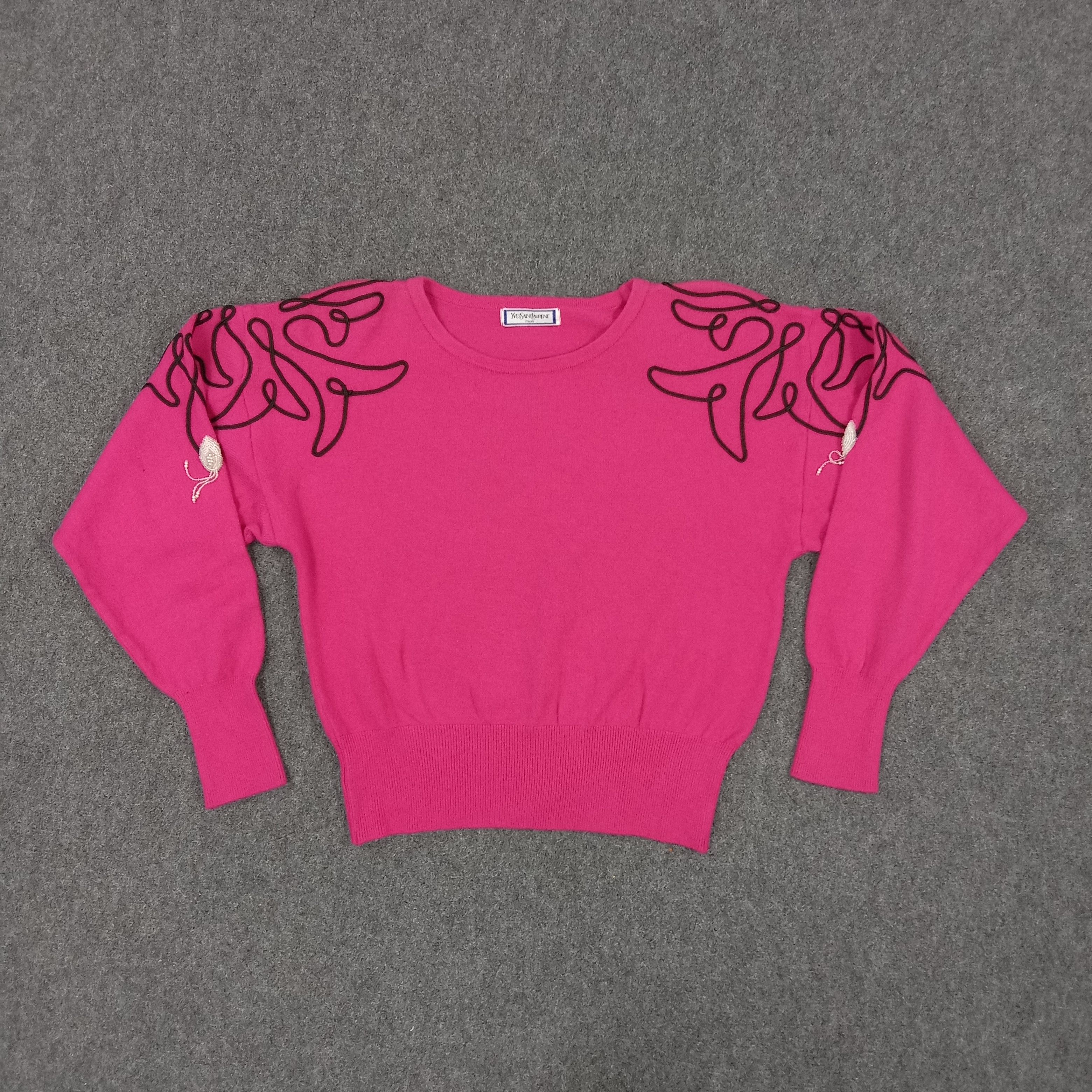 Vintage × Yves Saint Laurent Yves Saint Laurent Italian Brand Sweatshirt Size S / US 4 / IT 40 - 1 Thumbnail