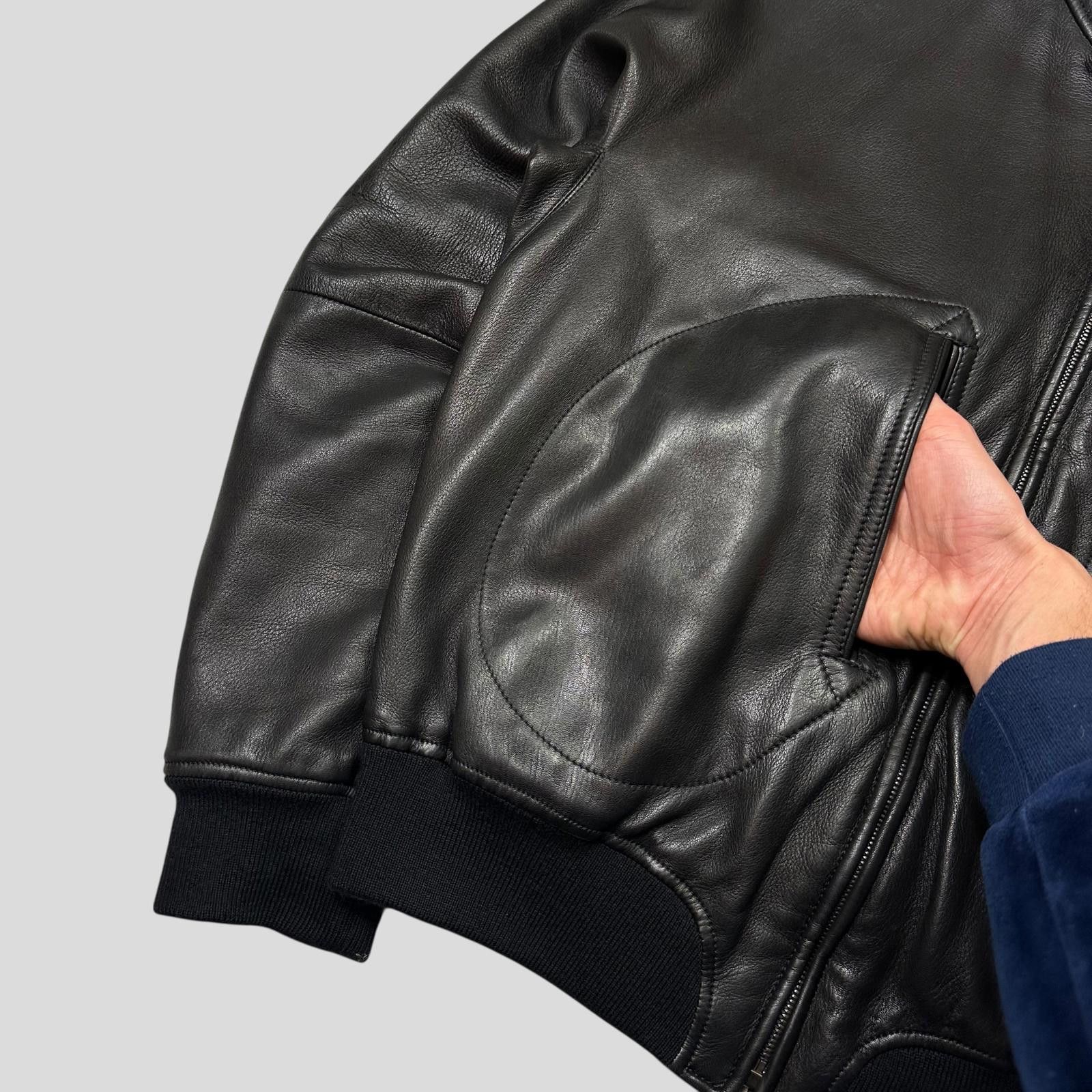 Gucci Gucci by Tom Ford FW03 Leather Silk Pleat Flight Jacket M/L Size US M / EU 48-50 / 2 - 7 Thumbnail