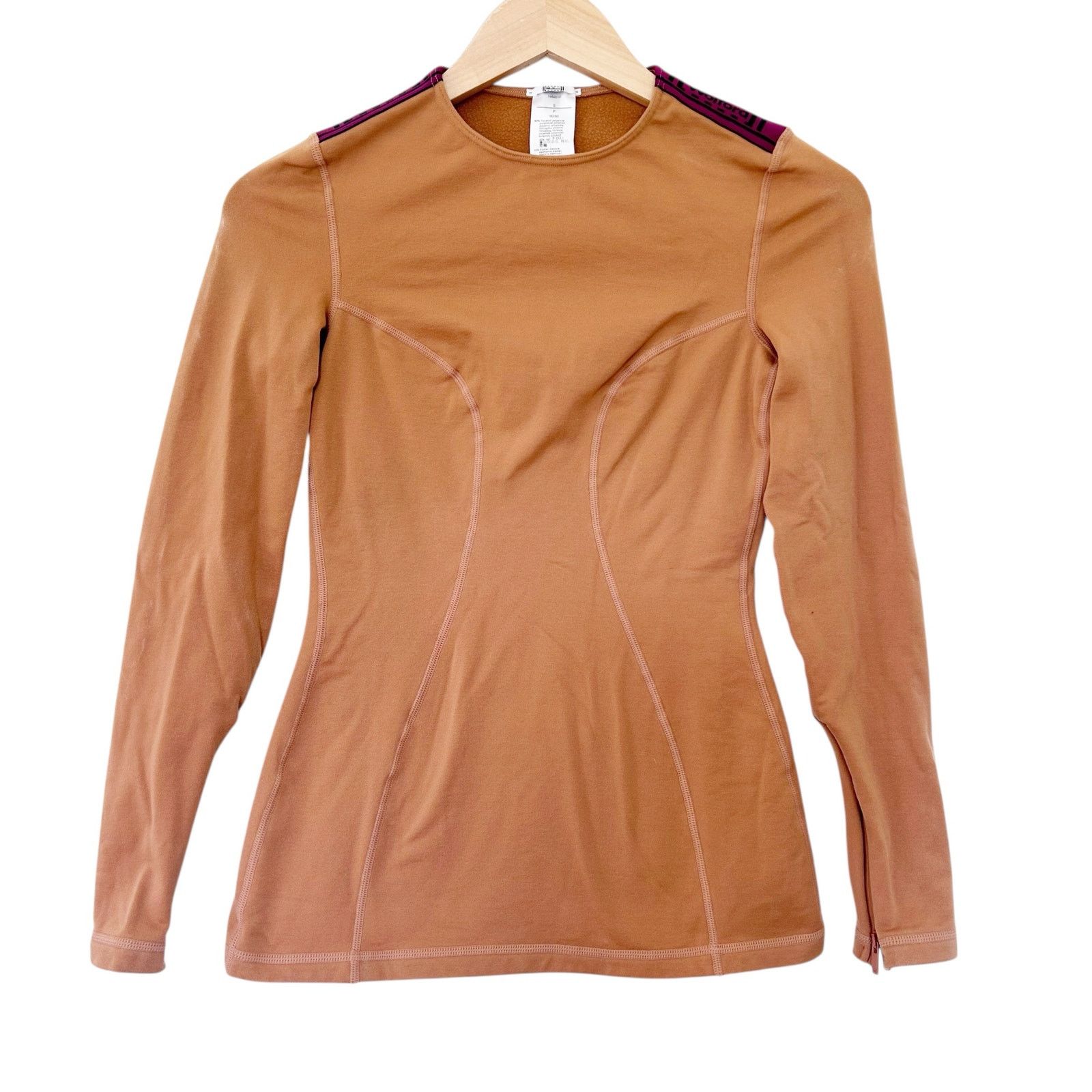Wolford Wolford Tan Long Sleeve Shirt Sz S Size S / US 4 / IT 40 - 1 Thumbnail