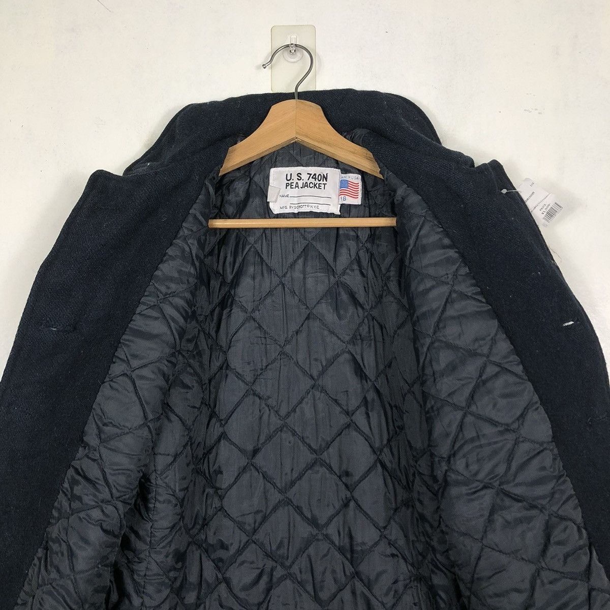 Schott 📌VINTAGE WOOL BIKER JACKET DOUBLE COLLAR SCHOTT USA Size US S / EU 44-46 / 1 - 15 Thumbnail