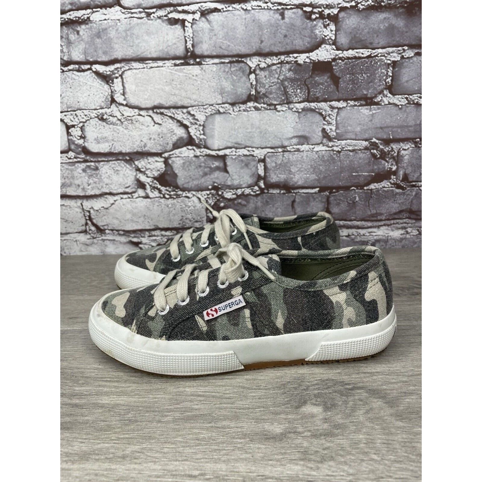 Superga Superga Camo Army Canvas Fabric Lace Up Casual Sneakers Shoe Size US 6 / IT 36 - 16 Thumbnail