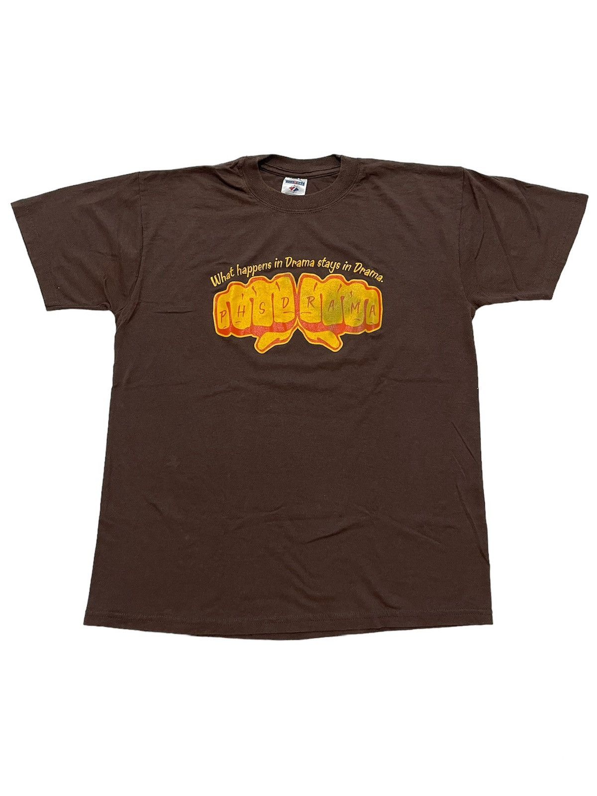 Vintage Phs Drama Hand Logo Graphic Y2k Tshirt Size US S / EU 44-46 / 1 - 1 Thumbnail