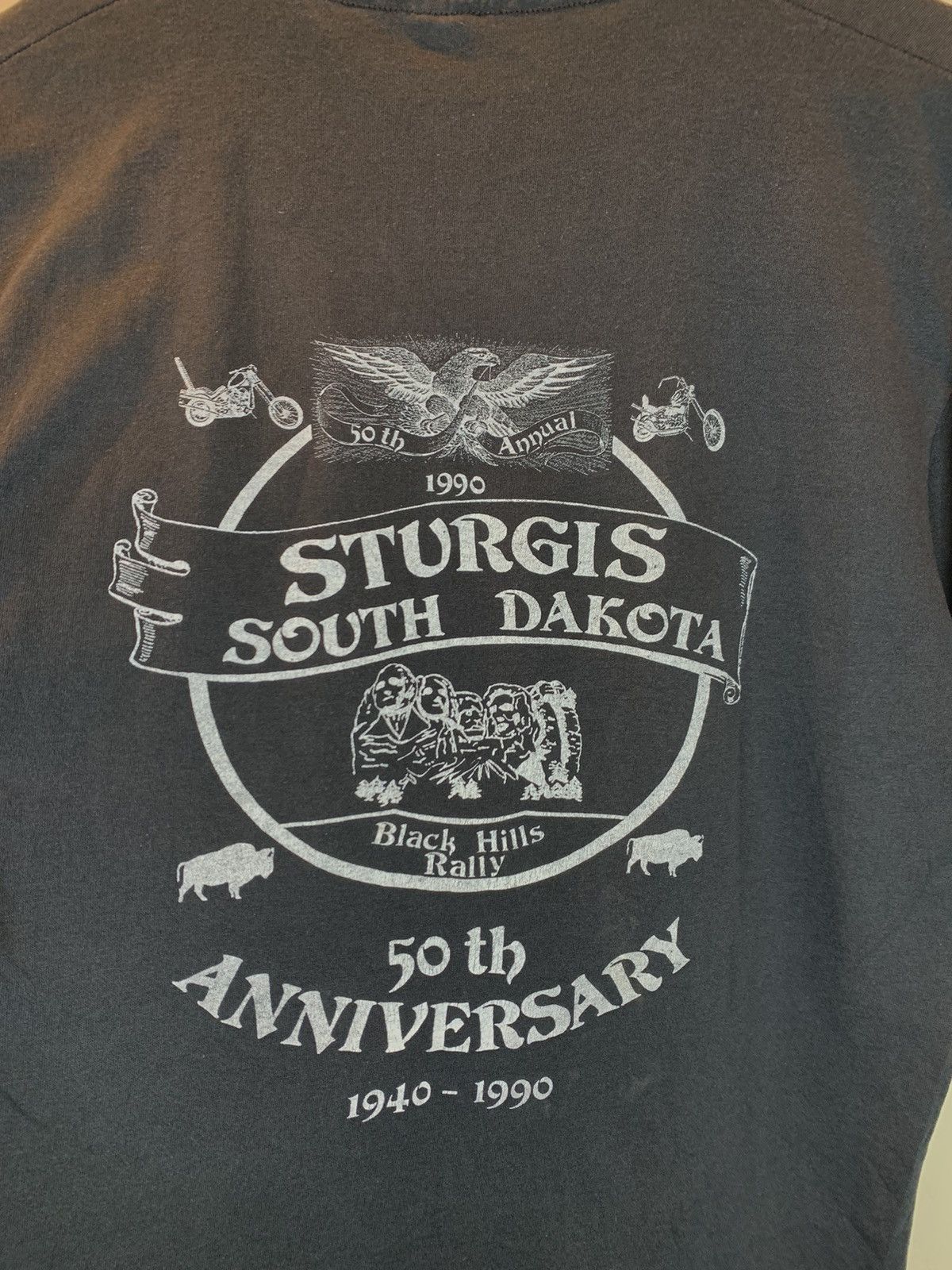 Vintage *RARE* Vintage 1990 Sturgis Biker Rally Single Stitch Shirt Size US XL / EU 56 / 4 - 4 Thumbnail