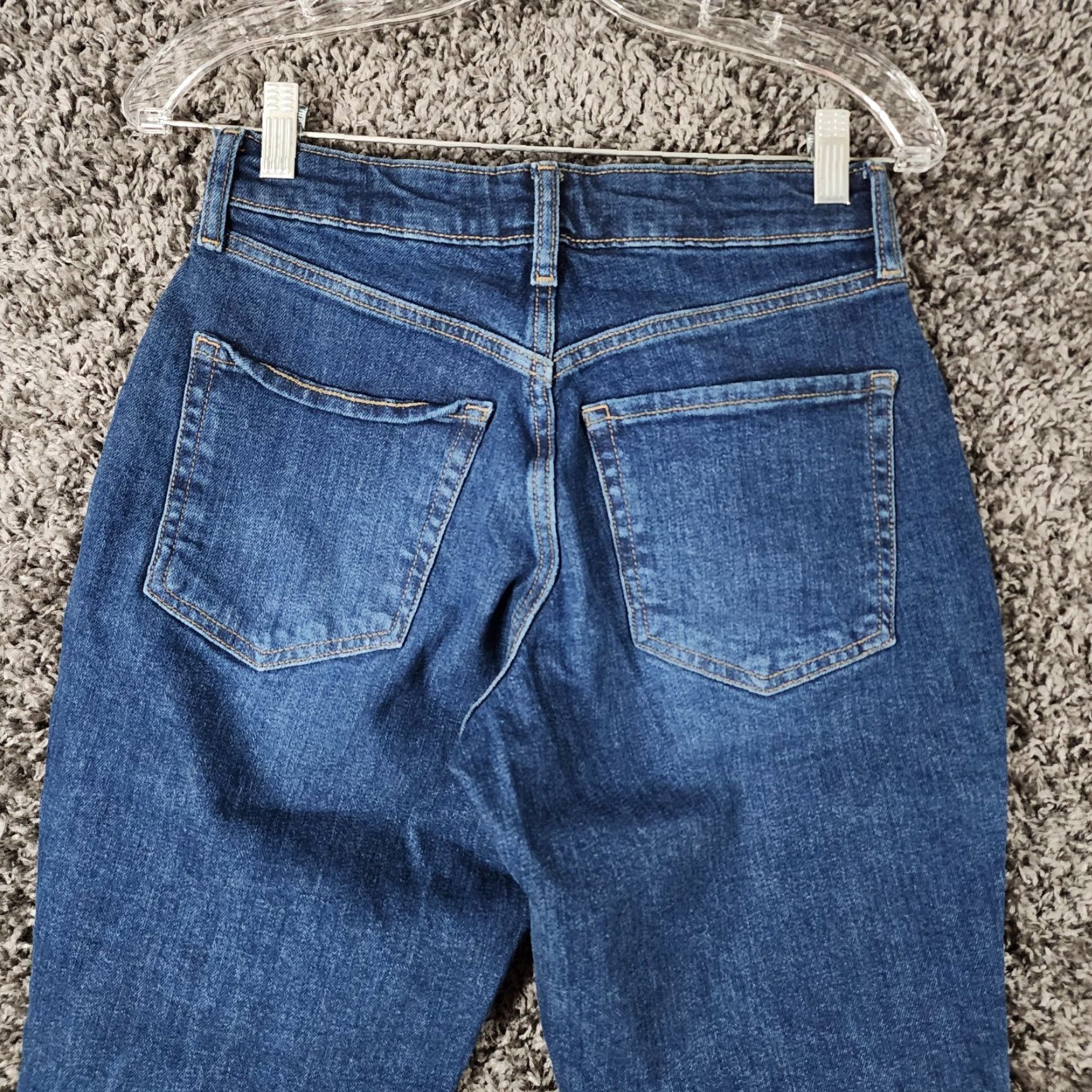 Old Navy VINTAGE? No. Just Old Navy Jeans High Rise Curvy Straight Slim Blue Jeans Size 2P Petite Women Size 26" / US 2 / IT 38 - 7 Thumbnail