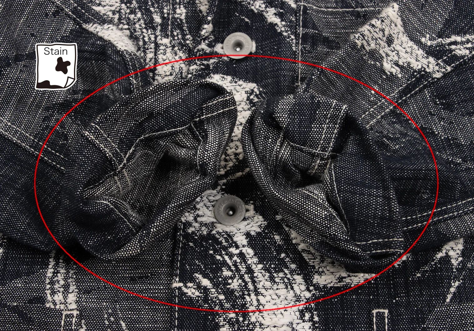 Issey Miyake Cotton Graphic Jacquard Patch Pocket Denim Jacket Indigo Off Size US M / EU 48-50 / 2 - 9 Thumbnail