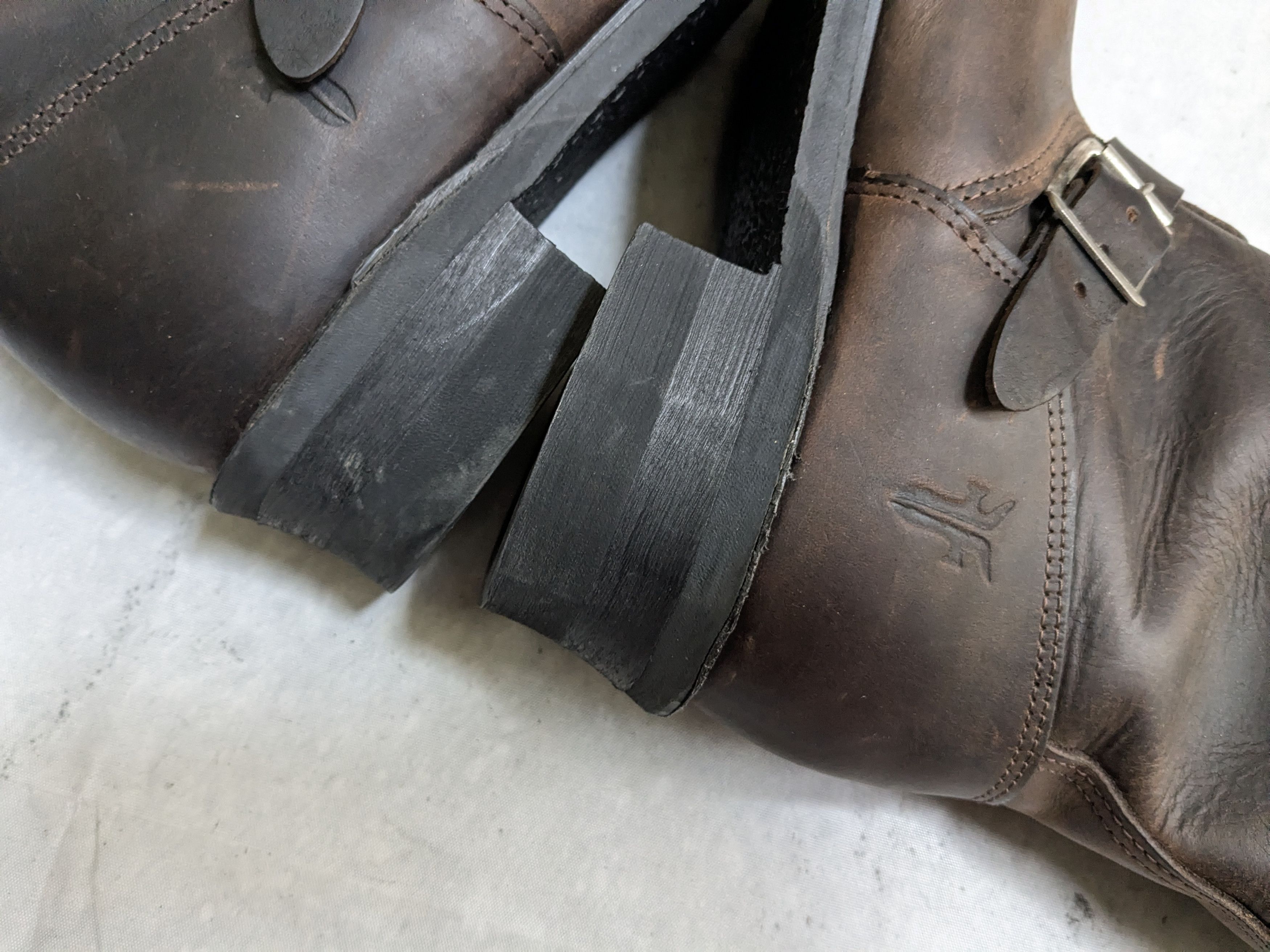 Frye Frye Engineer Boots Brown 10.5 M Leather Buckle Strap Size US 10.5 / EU 43-44 - 13 Thumbnail