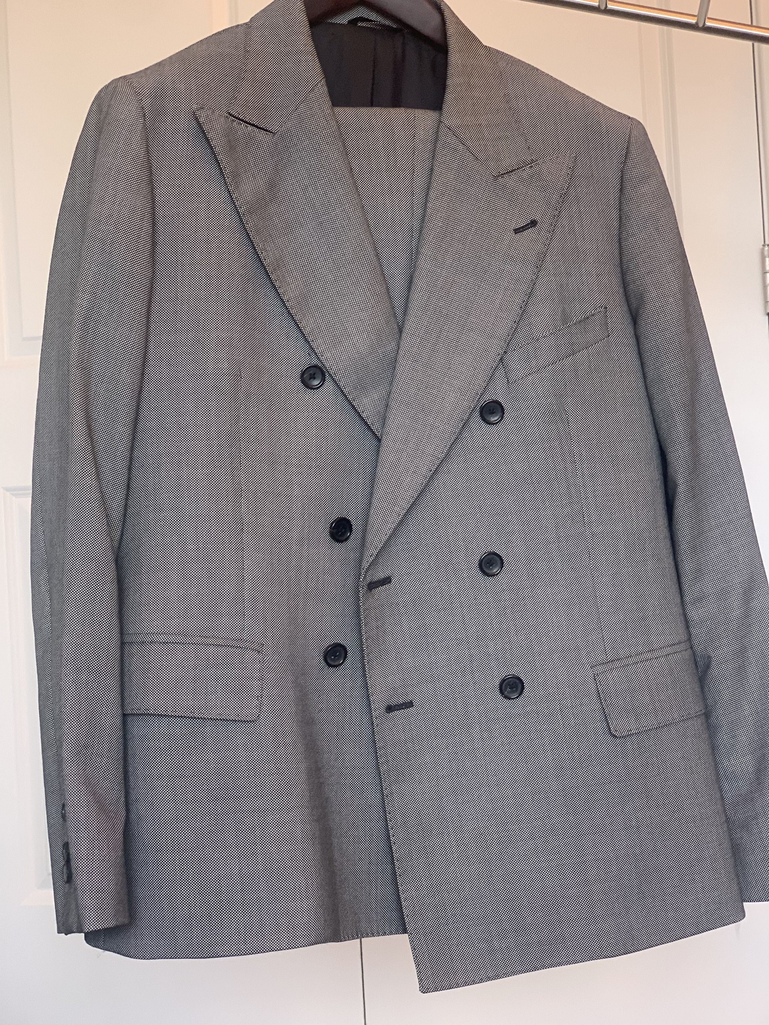 Other Reveres 1949 VBC Wool Double Breasted Suit Size 44R - 2 Thumbnail