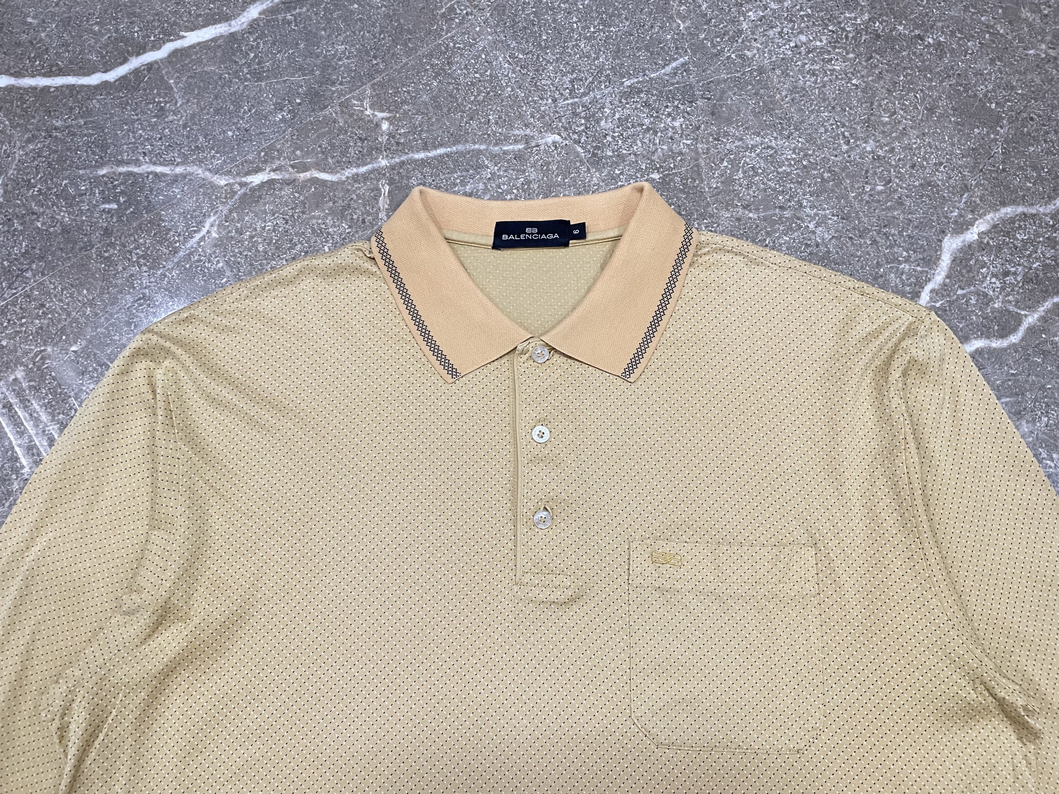 Balenciaga × Vintage Vintage Balenciaaga Polo Shirt Long Sleeve Size US XXL / EU 58 / 5 - 2 Thumbnail