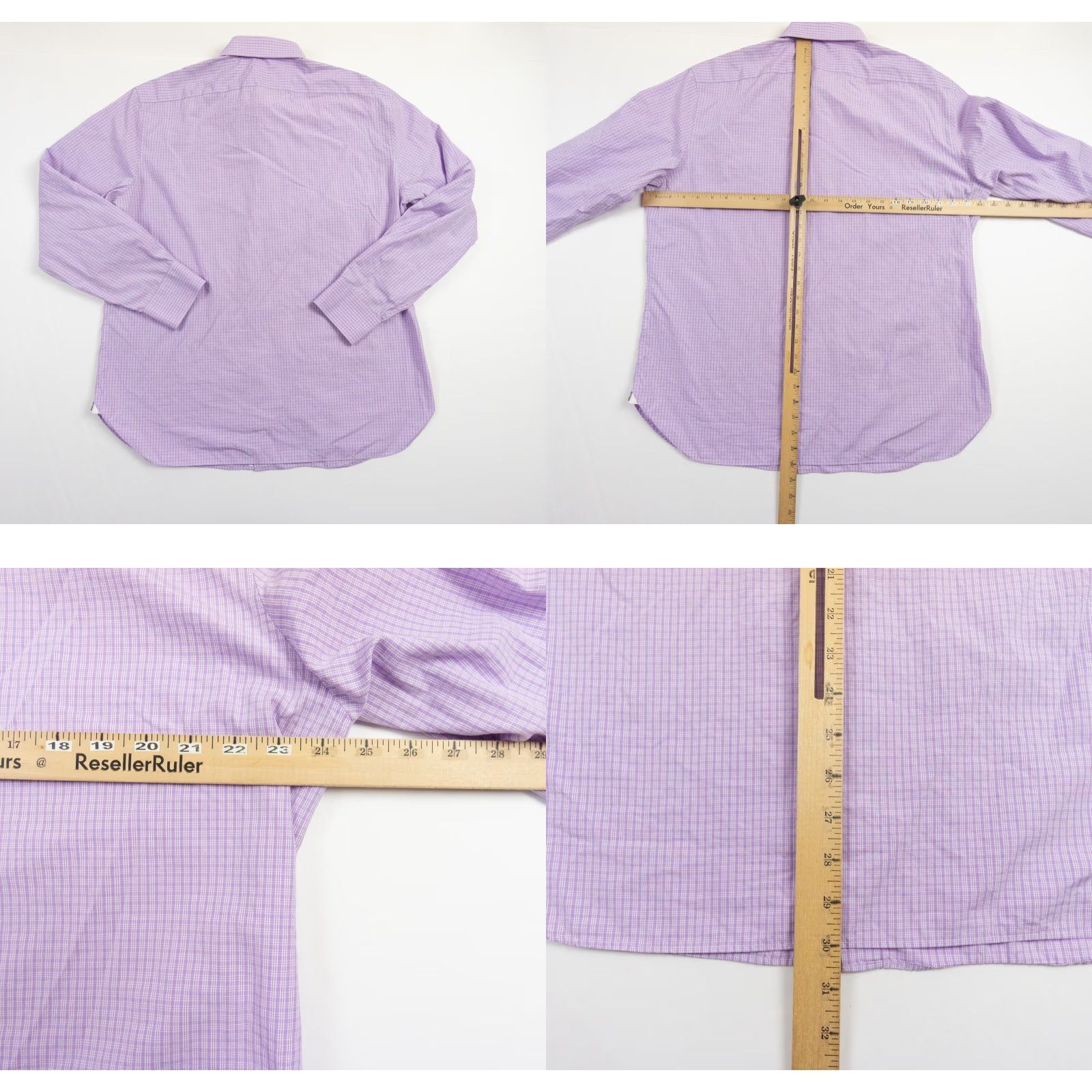 John Varvatos John Varvatos Men's Shirt 17 Purple Button-Up Long Sleeve Regular Fit Preppy Size US XL / EU 56 / 4 - 8 Thumbnail