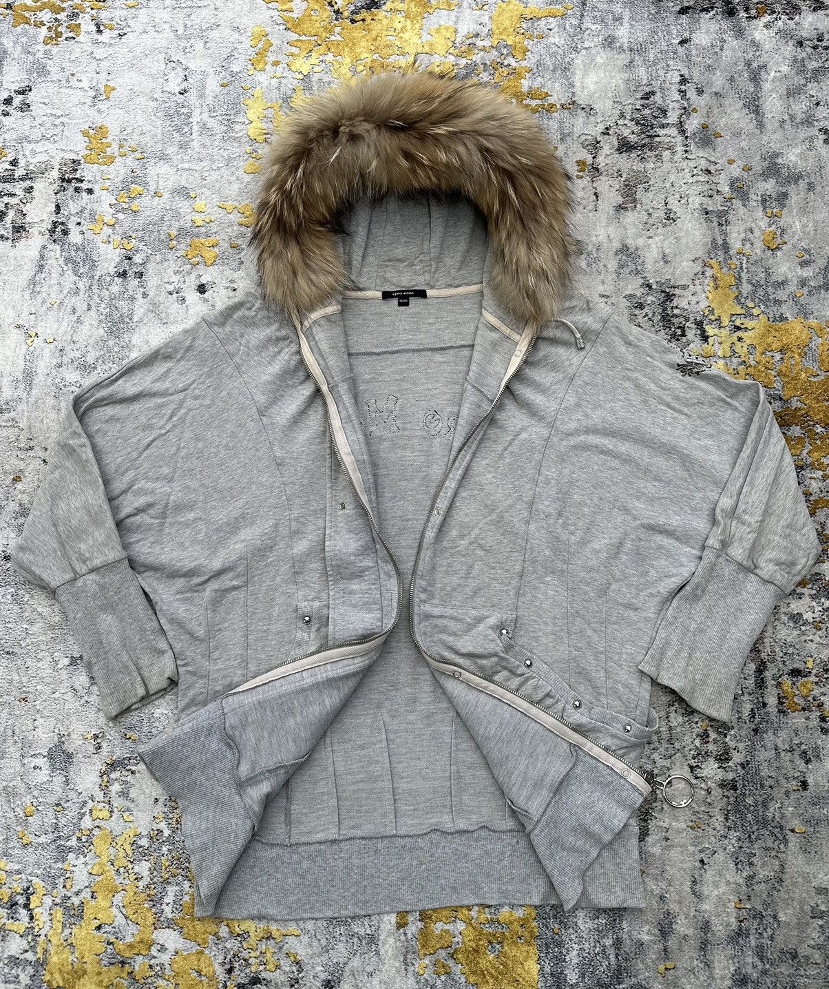 20471120 Y2K TRIBAL STUDDED FUR ZIP HOODIE IFSIXWASNINE LGB STYLE Size US XXL / EU 58 / 5 - 7 Thumbnail