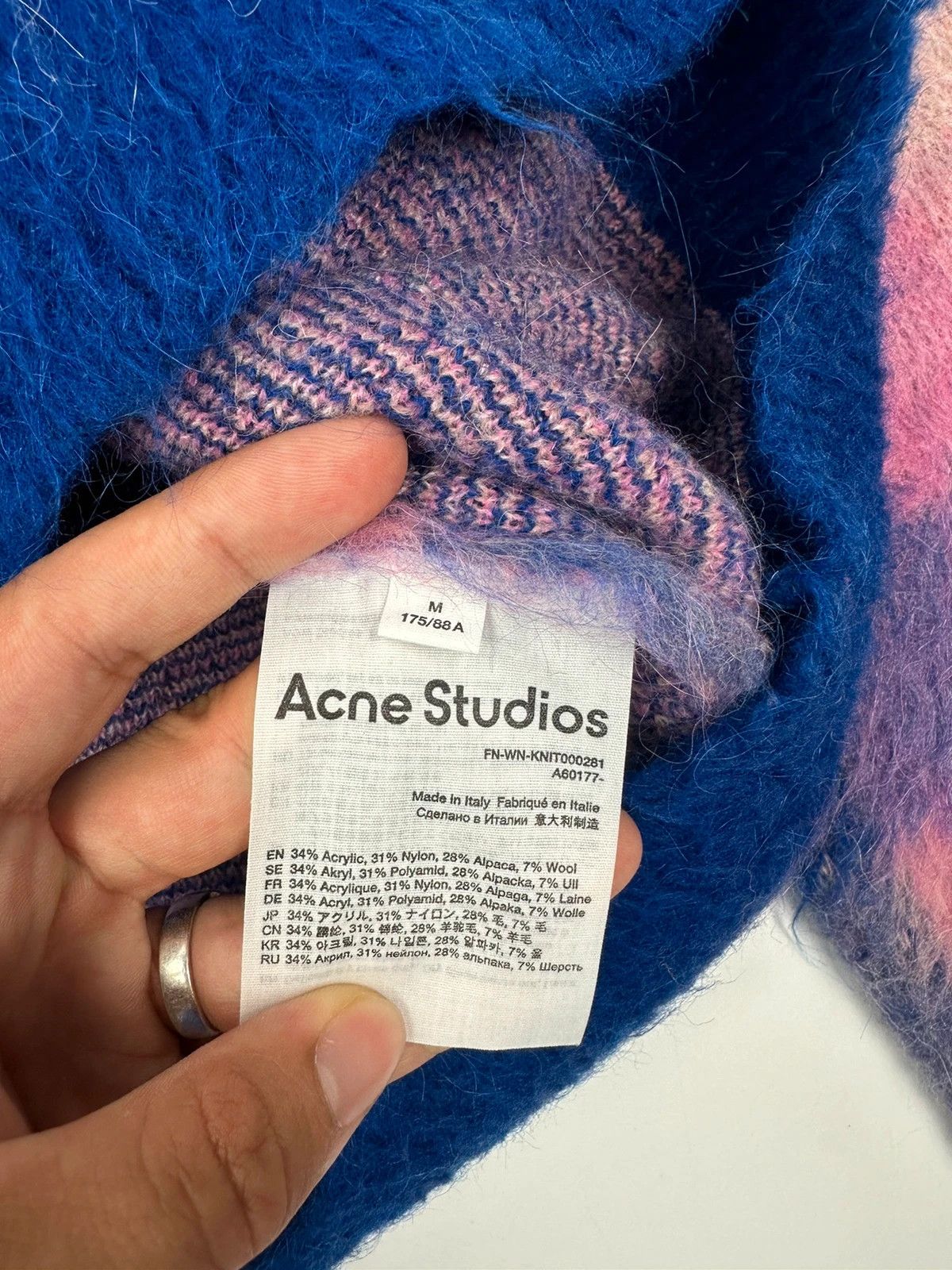 Acne Studios Acne Studio Funky Multicolor Furry Alpaca Wool Knit Sweater Size M / US 6-8 / IT 42-44 - 7 Thumbnail