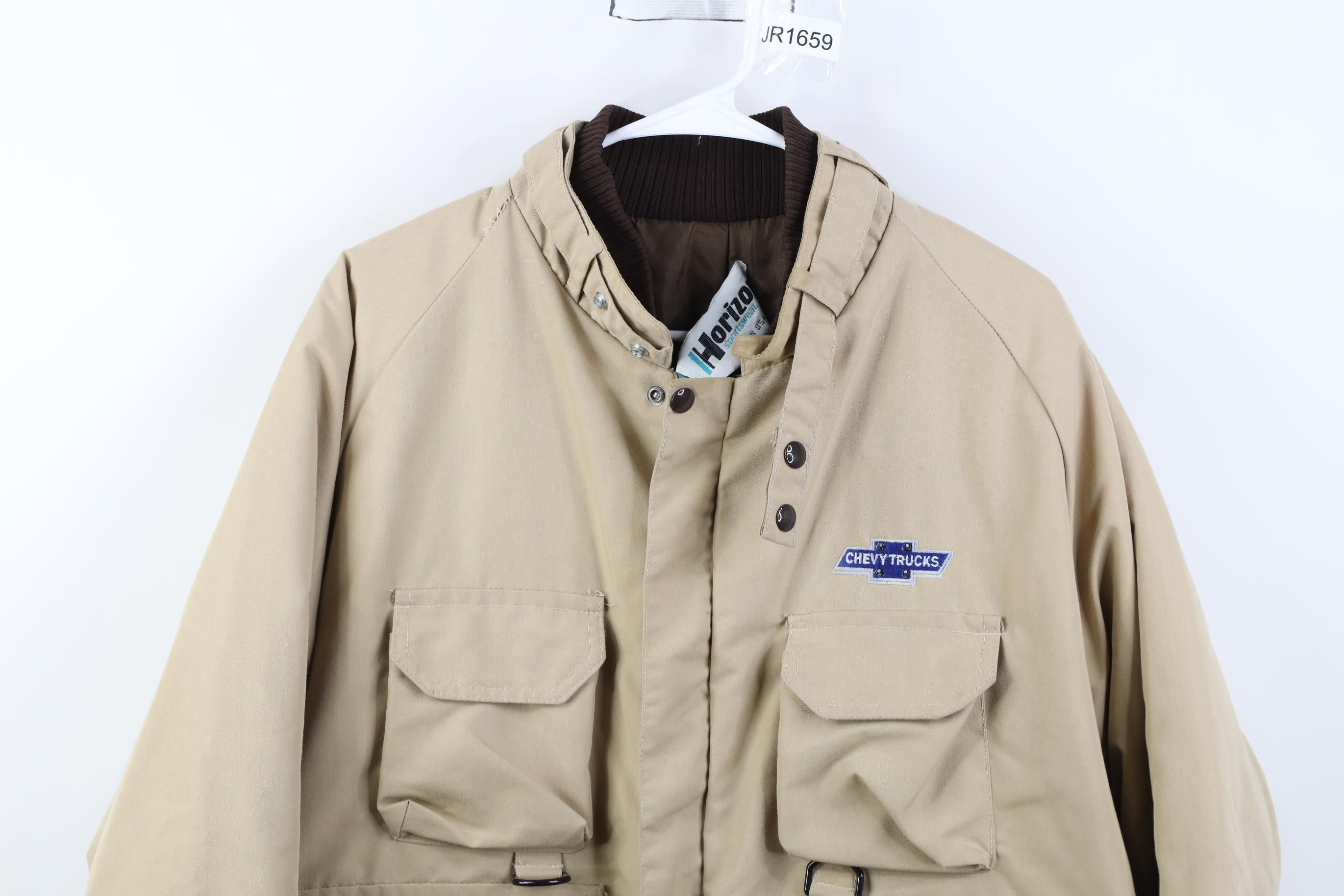 Vintage Vintage 80s Chevrolet Chevy Trucks Quilted Bomber Jacket USA Size US L / EU 52-54 / 3 - 2 Thumbnail