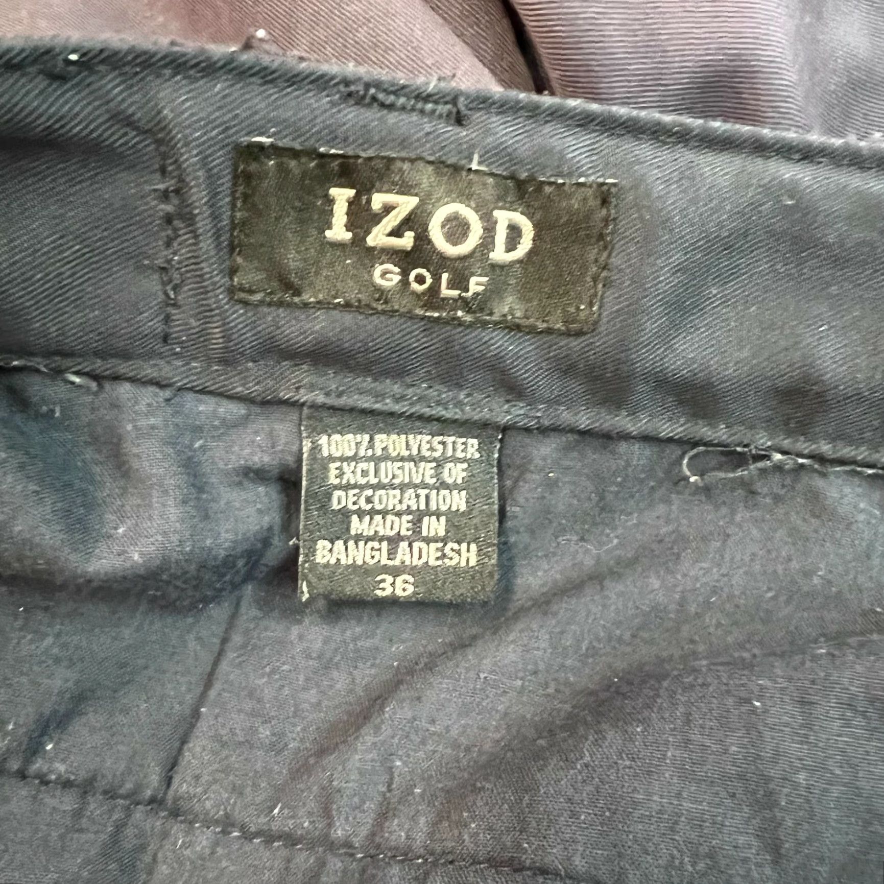 Izod Izod Golf Mens Shorts Blue Chino Pleated Front Mid Rise Classic Straight Size 36 Size US 36 / EU 52 - 6 Thumbnail