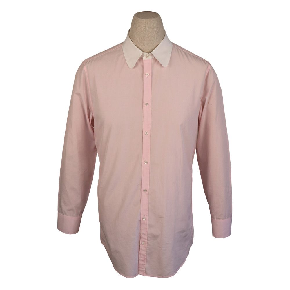 Gucci Gucci Pink Shirt with White Contrast Collar Size US M / EU 48-50 / 2 - 1 Thumbnail