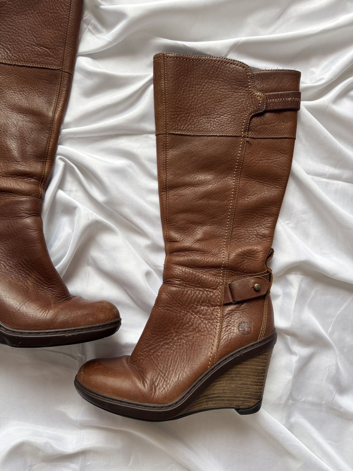 Timberland Timberland Vintage Faded Leather Y2K Wedge Boots Size US 8 / IT 38 - 5 Thumbnail