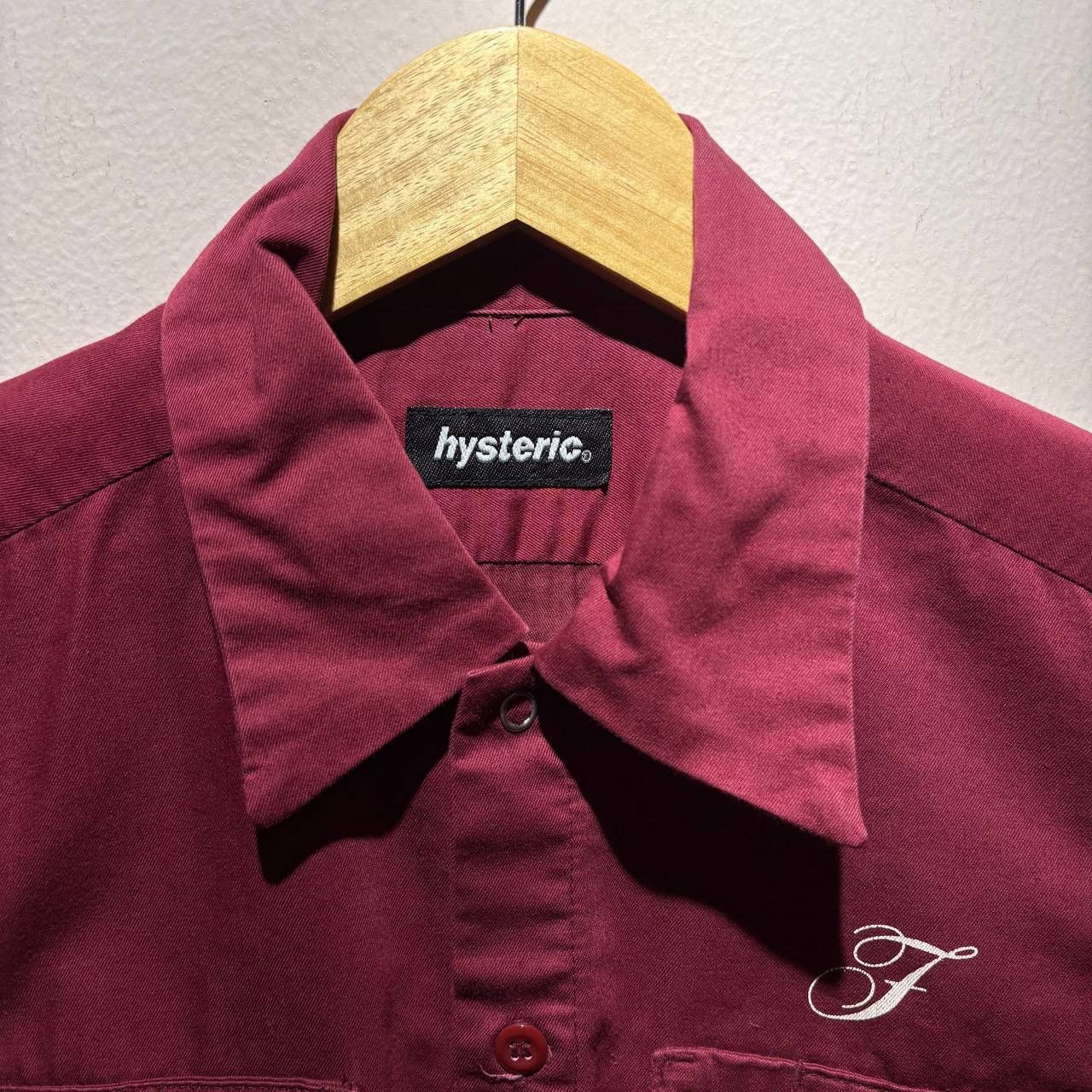 Hysteric Glamour Hysteric Glamour Red Burgundy Girl Short-Sleeved Work Shirt Size US S / EU 44-46 / 1 - 9 Thumbnail