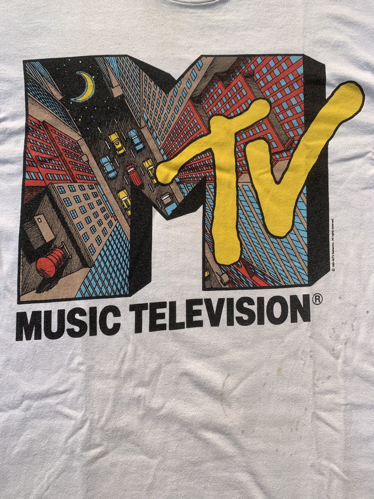 Mtv 🔥90’s🔥 Vtg Mtv New York ©️1991 T-Shirt Single Stitch Size US L / EU 52-54 / 3 - 3 Thumbnail