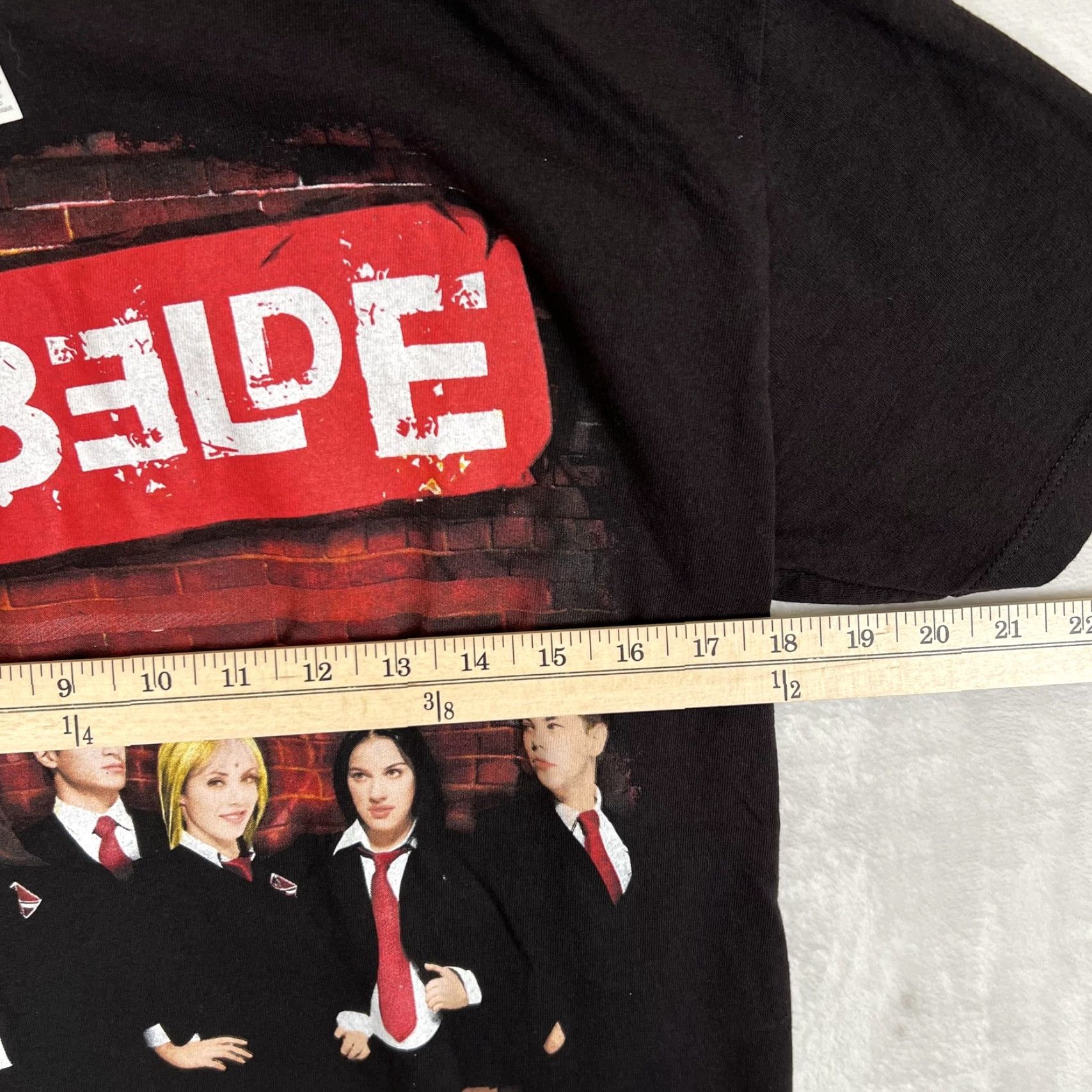 Vintage Rebelde T-Shirt Medium Black Graphic Print Tee Latin Pop Band TV Show RBD Rebels Rebelde Mens Shirt 2000s Retro Size US M / EU 48-50 / 2 - 4 Thumbnail