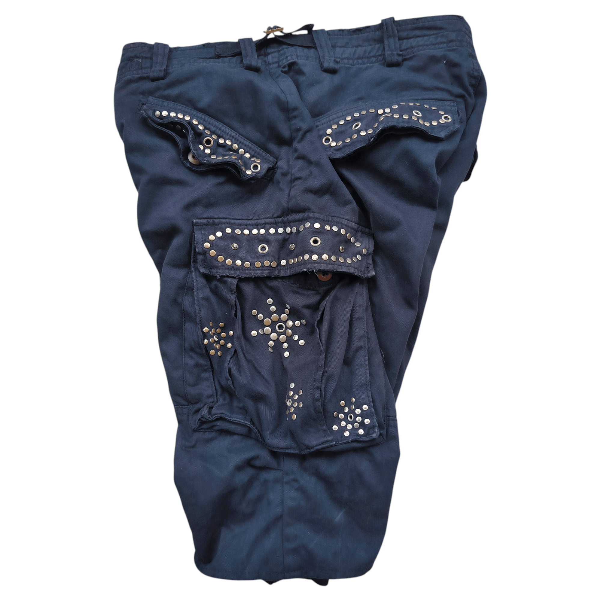 Japanese Brand Mangrive Japan Studded Cargo Shorts Size US 32 / EU 48 - 2 Thumbnail