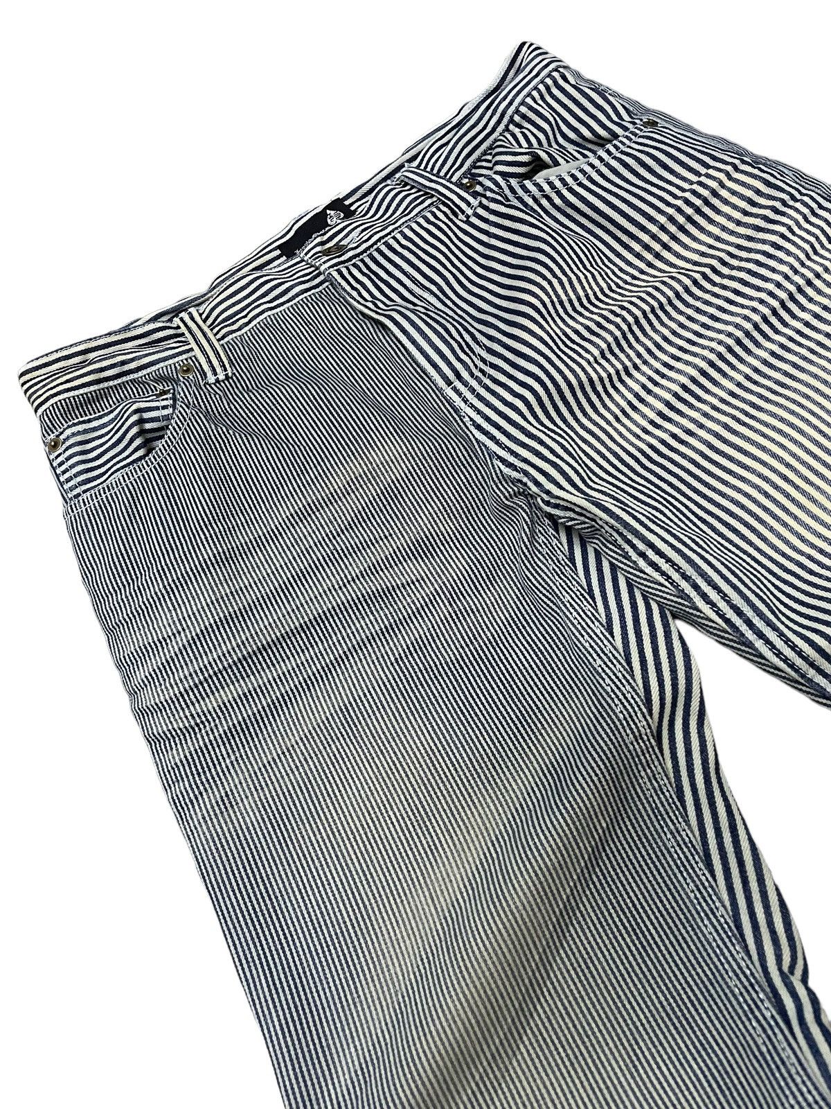 GOSTAR DE FUGA × Hysteric Glamour Jungle Storm Japan Multi Hickory Stripe 3D Whisker Jeans Size US 32 / EU 48 - 11 Thumbnail