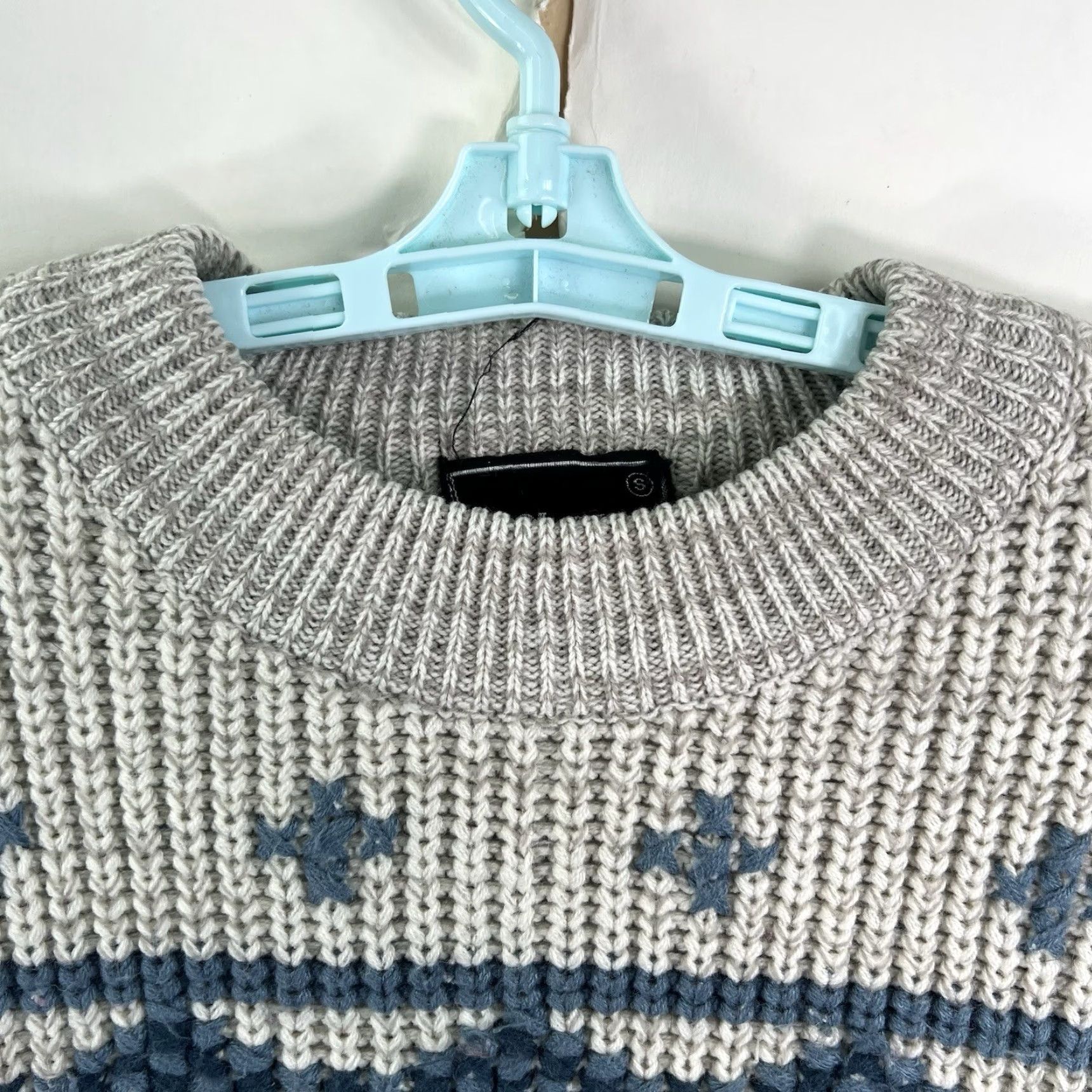 Vintage VINTAGE Le Chevron Acrylic Sweater Mens Size S Crew Neck Fair Isle Geometric Blue 80s 90s Bohemian Size US S / EU 44-46 / 1 - 4 Thumbnail