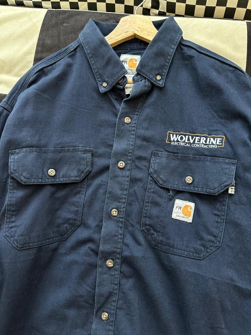 Carhartt × Vintage VINTAGE CARHARTT FR WORKSHIRT Size US L / EU 52-54 / 3 - 6 Thumbnail