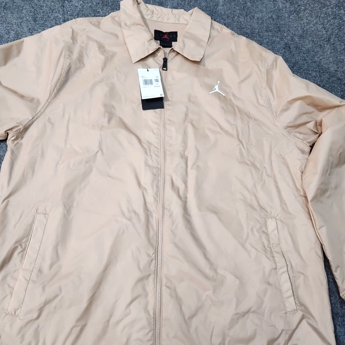 Jordan Brand Air Jordan Flight MVP Back Print Logo Jacket Men 2XL Tan Brown Nike Air Logo Windbreaker Jacket Size US XXL / EU 58 / 5 - 6 Thumbnail