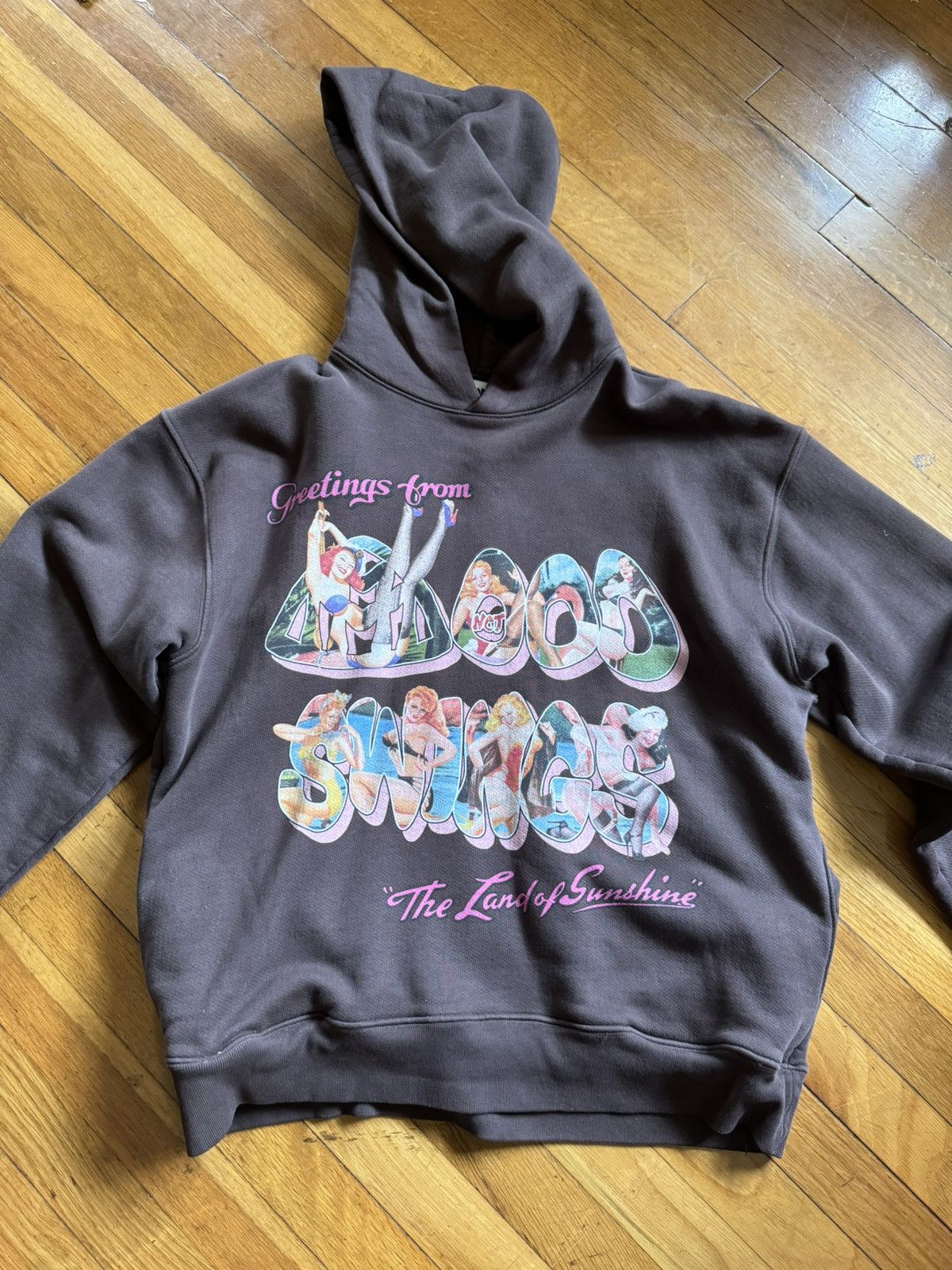 image of Mood Swings Miami Pop Up Hoodie in Brown, Men's (Size Medium)