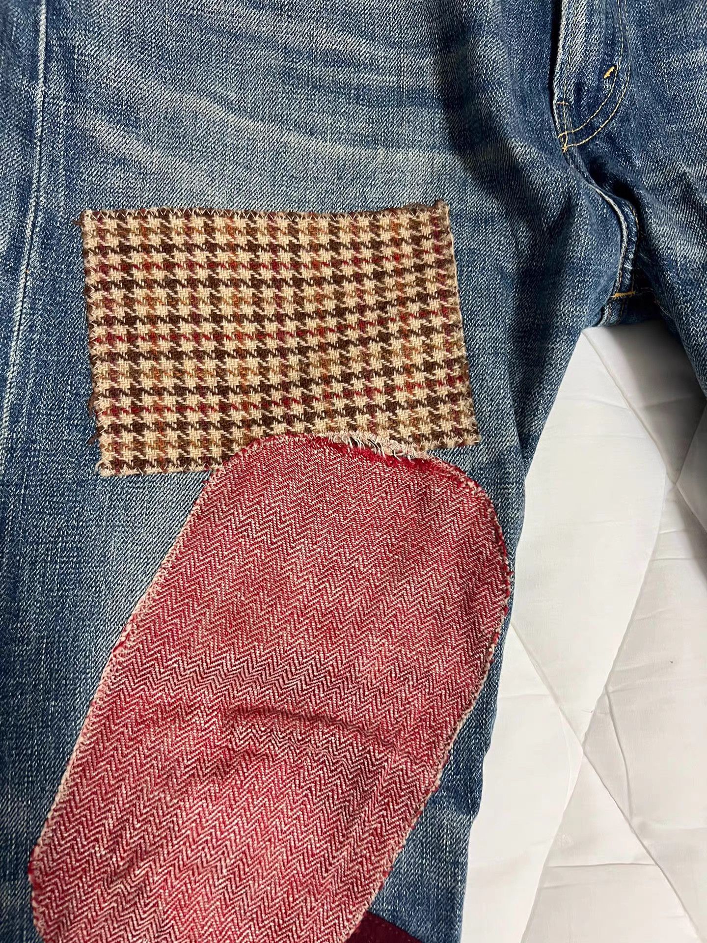 Junya Watanabe Junya Watanabe CDG Patchwork Denim Jeans Men's K9 Size US 33 - 3 Thumbnail