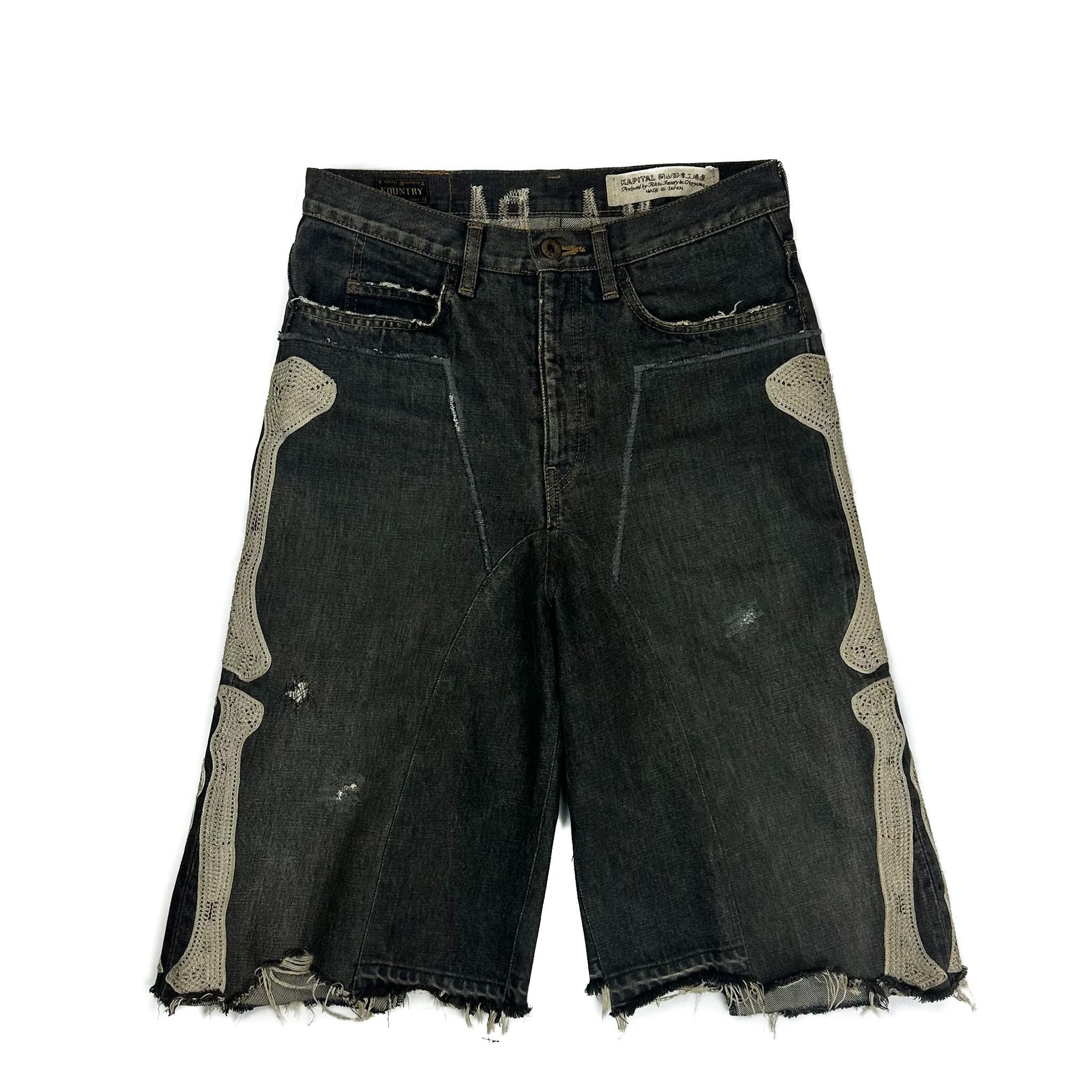 Kapital Kountry Kapital Kountry OG Bone Denim Shorts 