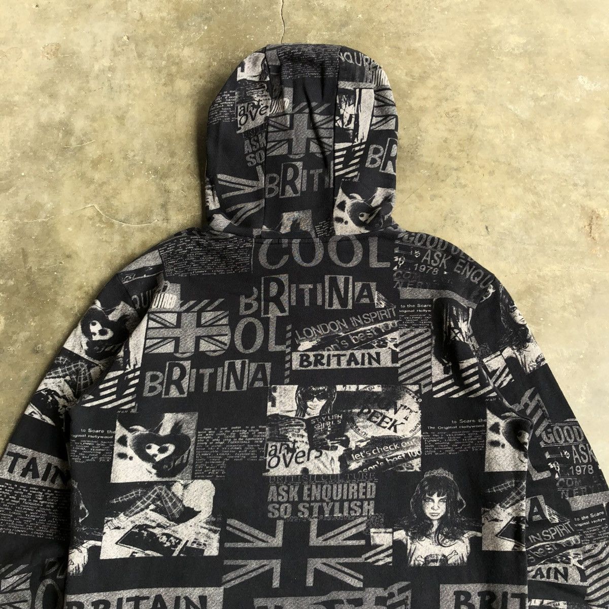 20471120 2000s Ask Enquired British England Poem Punk Style Hoodie Size US XL / EU 56 / 4 - 8 Thumbnail