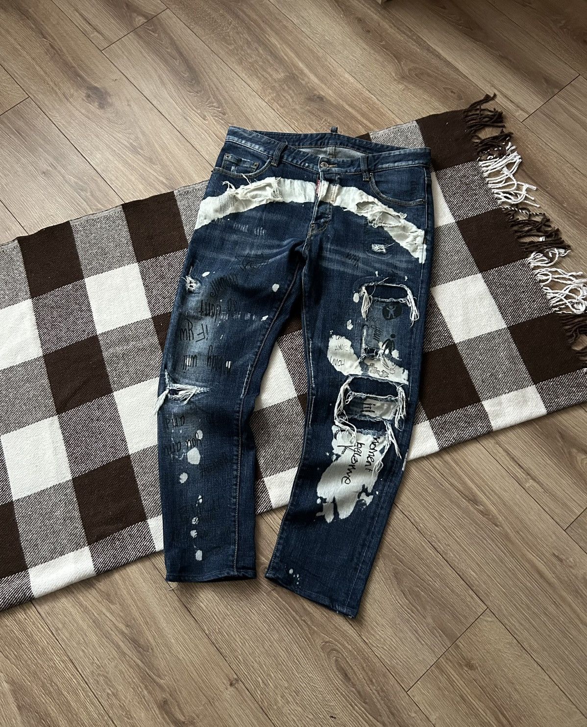 Dsquared2 Dsquared2 painted distressed drip y2l jeans mens 🥷🥷🥷 Size US 30 / EU 46 - 1 Thumbnail