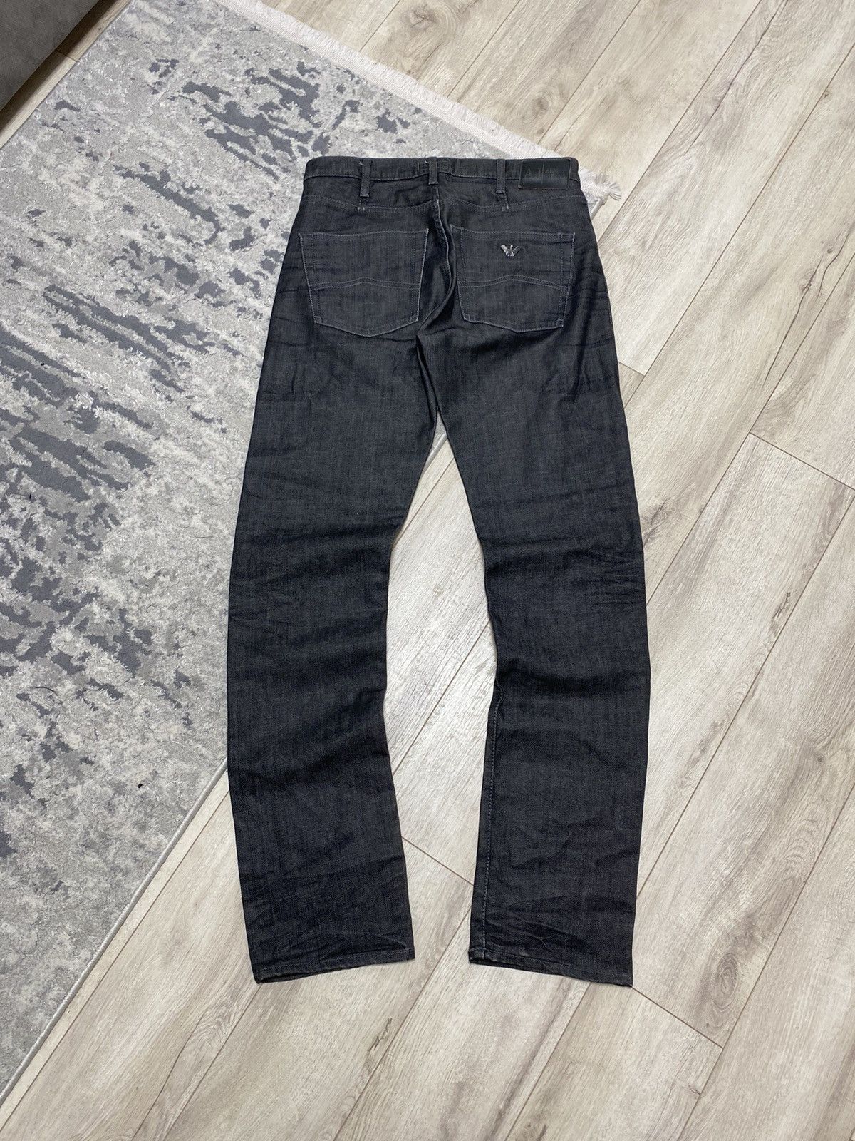 Armani Vintage Armani Baggy Jeans Silver Metal Logo Size US 32 / EU 48 - 1 Thumbnail