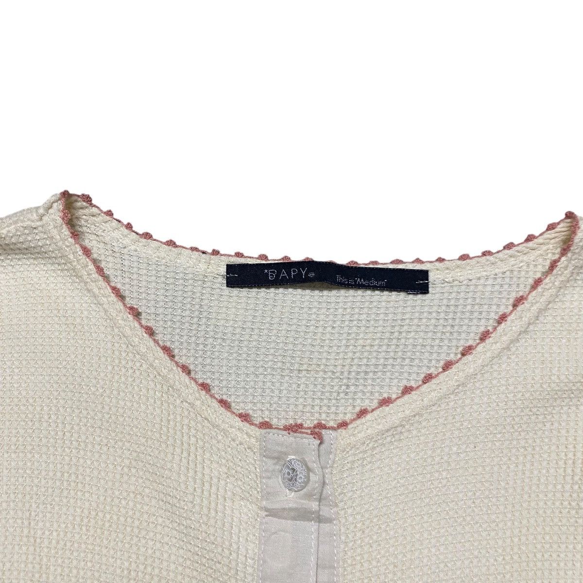 Bape Bapy Waffle Sweater Cardigan Size M / US 6-8 / IT 42-44 - 3 Thumbnail