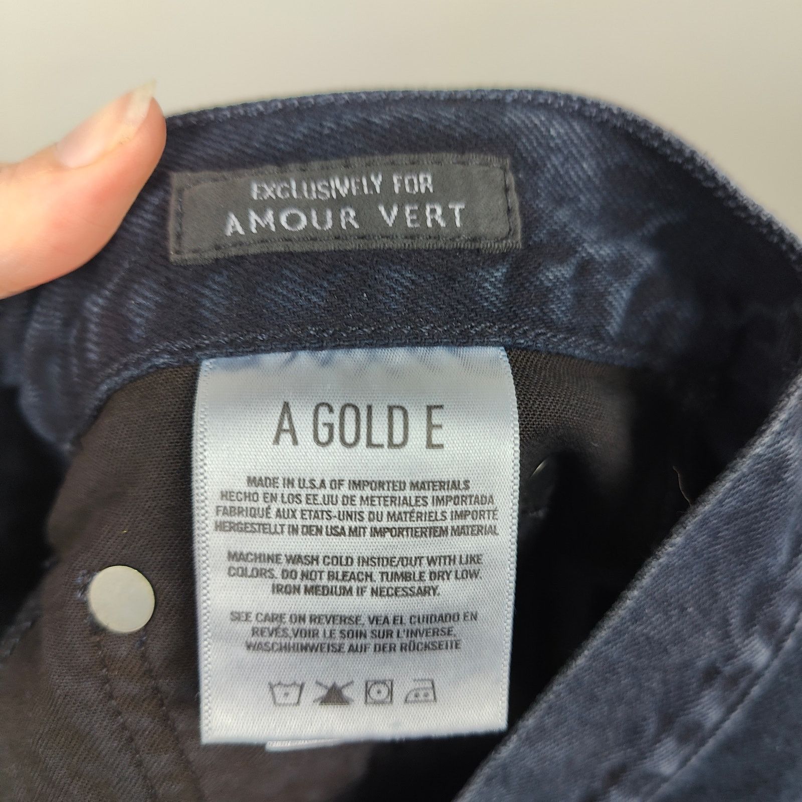 Agolde Agolde Riley High Rise Straight Crop Jeans Womens 29 Black Size 29" - 7 Thumbnail