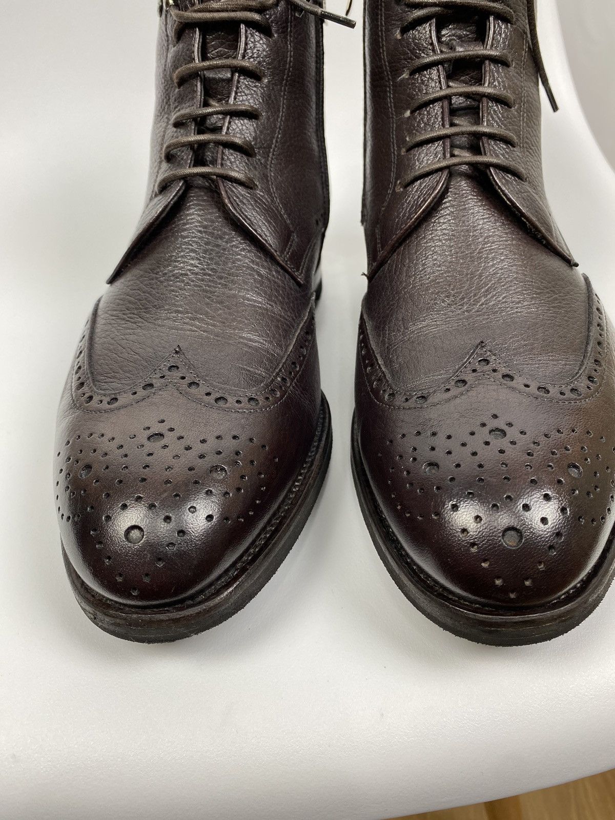 Mario Bruni Mario Bruni Brown Leather Brogues Natural Fur Trim size 41 Size US 8 / EU 41 - 6 Thumbnail