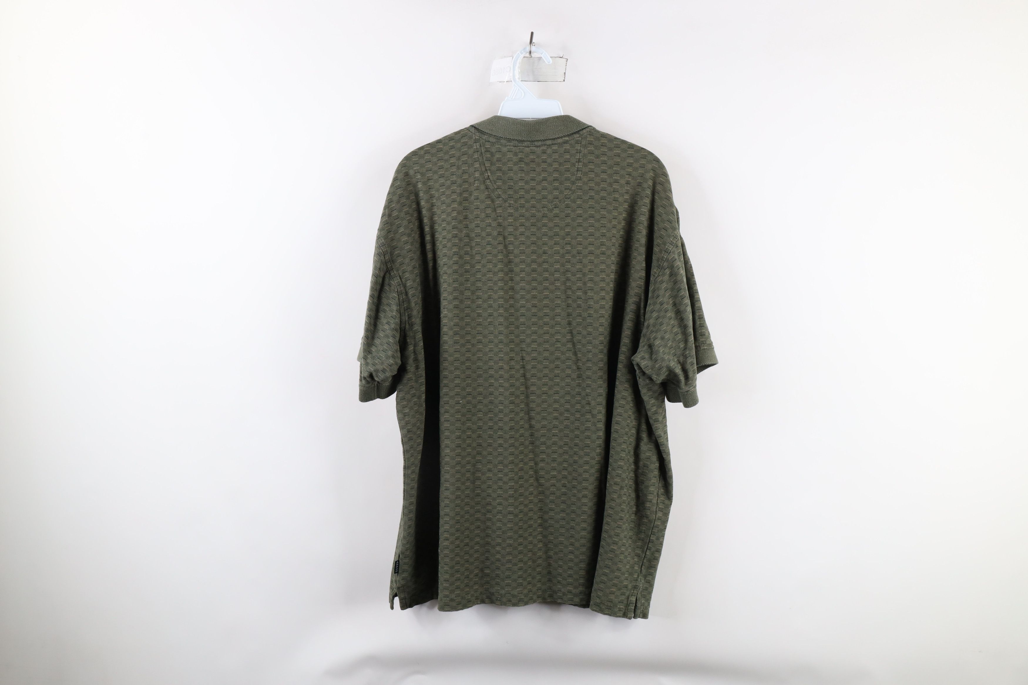 Vintage Vintage 90s Streetwear Checkered Collared Polo Shirt Green Size US XL / EU 56 / 4 - 7 Thumbnail