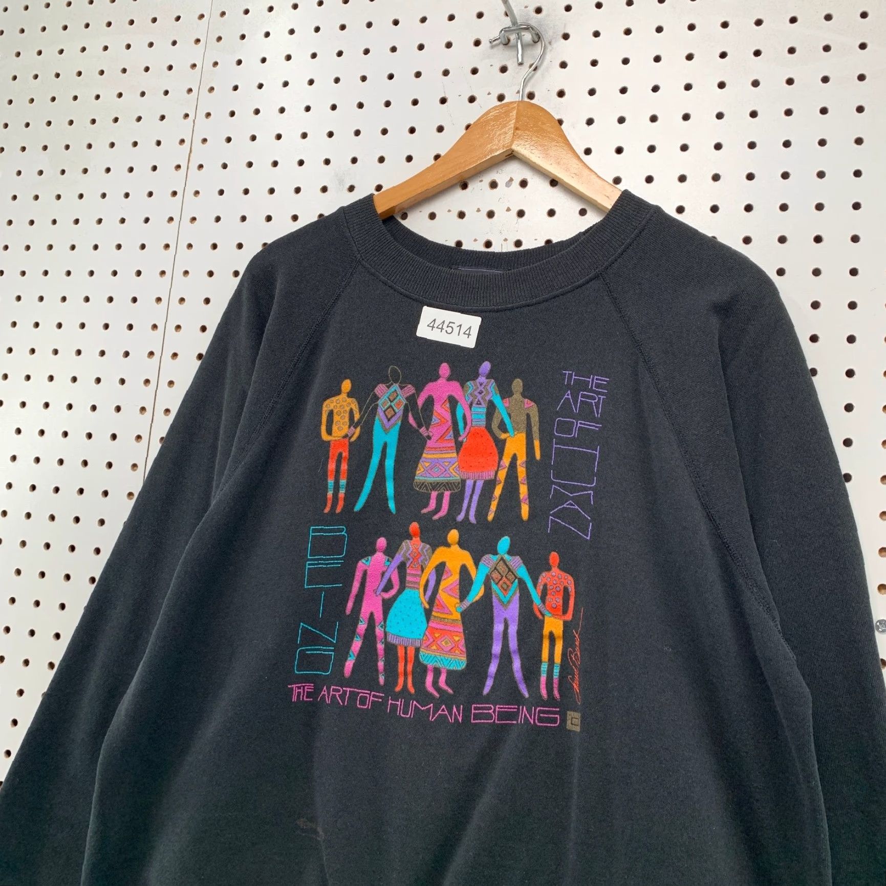 Vintage Vintage Susan Burch Made USA Art Being Human Sweatshirt Womens XL Black Size XL / US 12-14 / IT 48-50 - 4 Thumbnail