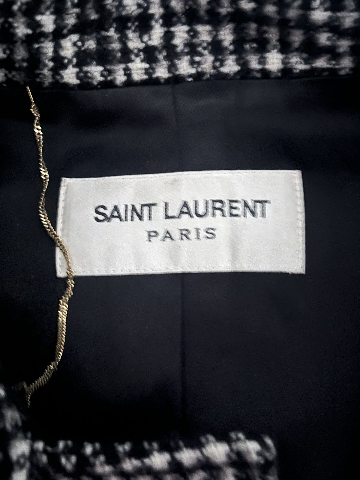 Saint Laurent Paris F/W16 Checkered Overcoat Jacket Size S / US 4 / IT 40 - 5 Thumbnail