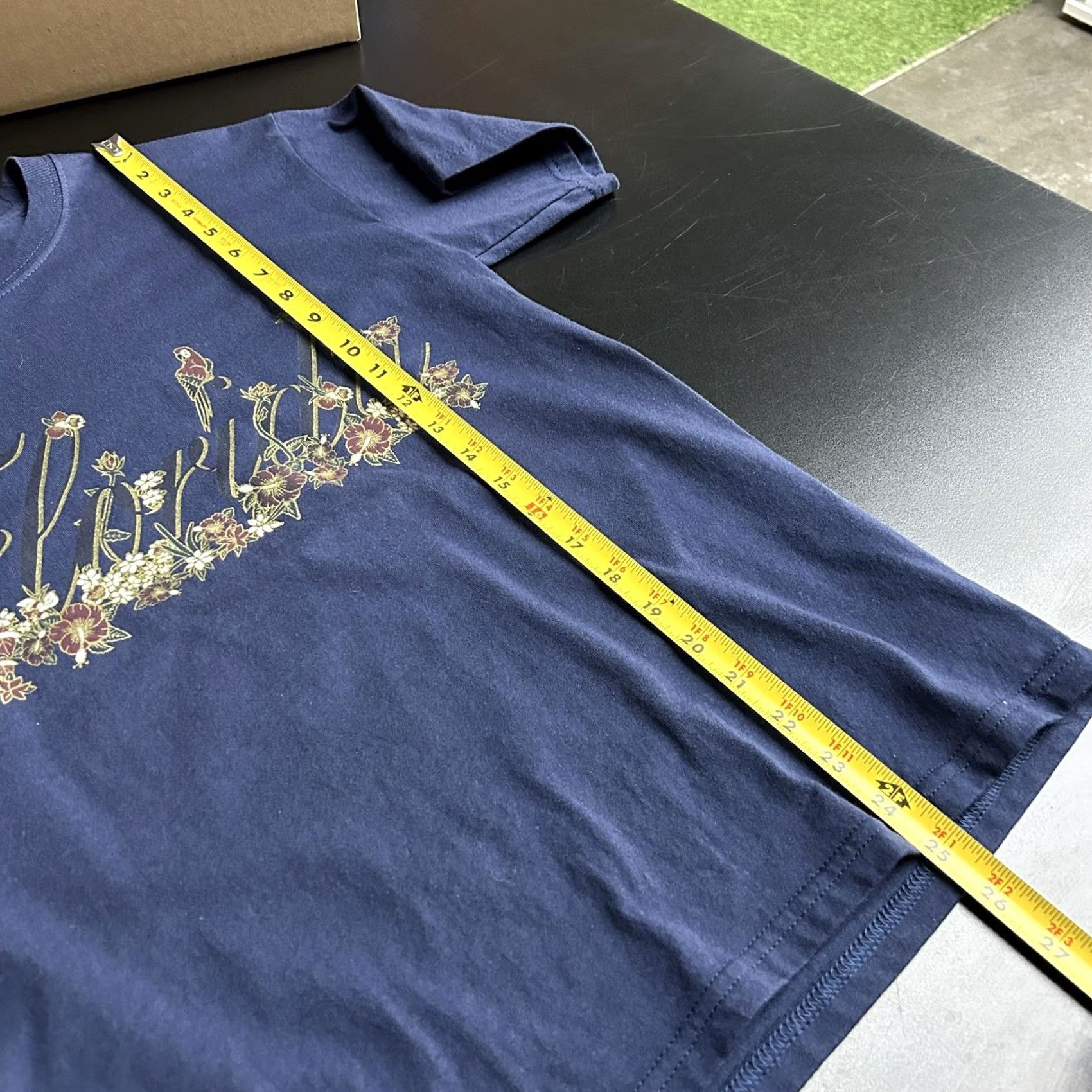 Hanes VINTAGE Florida Shirt Mens Small Blue Hanes Tropical Flower Parrot Graphic Tee Size US S / EU 44-46 / 1 - 6 Thumbnail