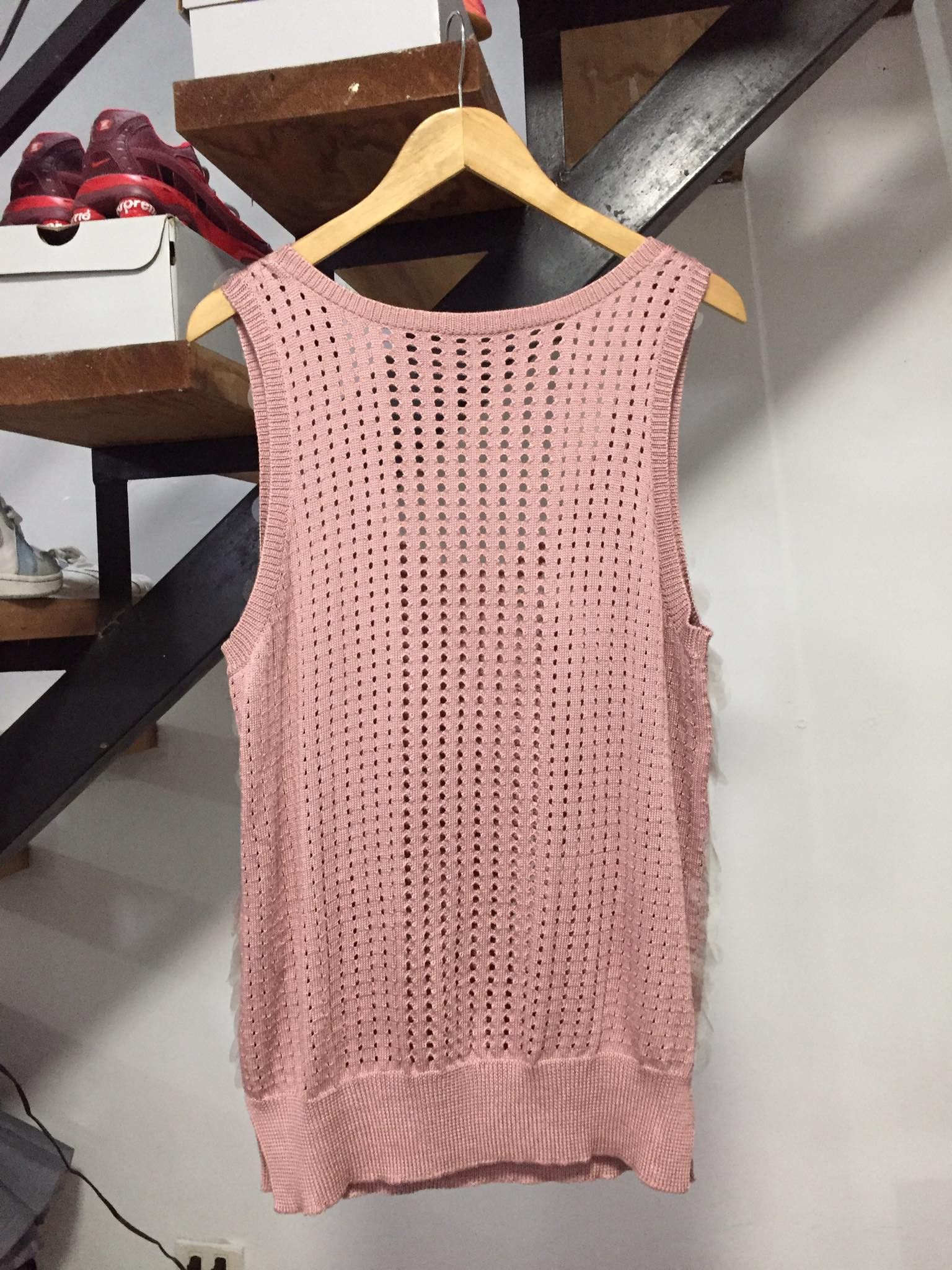 Bottega Veneta BOTTEGA VENETA PAILLETTE EMBELLISHED OPEN KNIT SILK TANK TOP Size M / US 6-8 / IT 42-44 - 3 Thumbnail