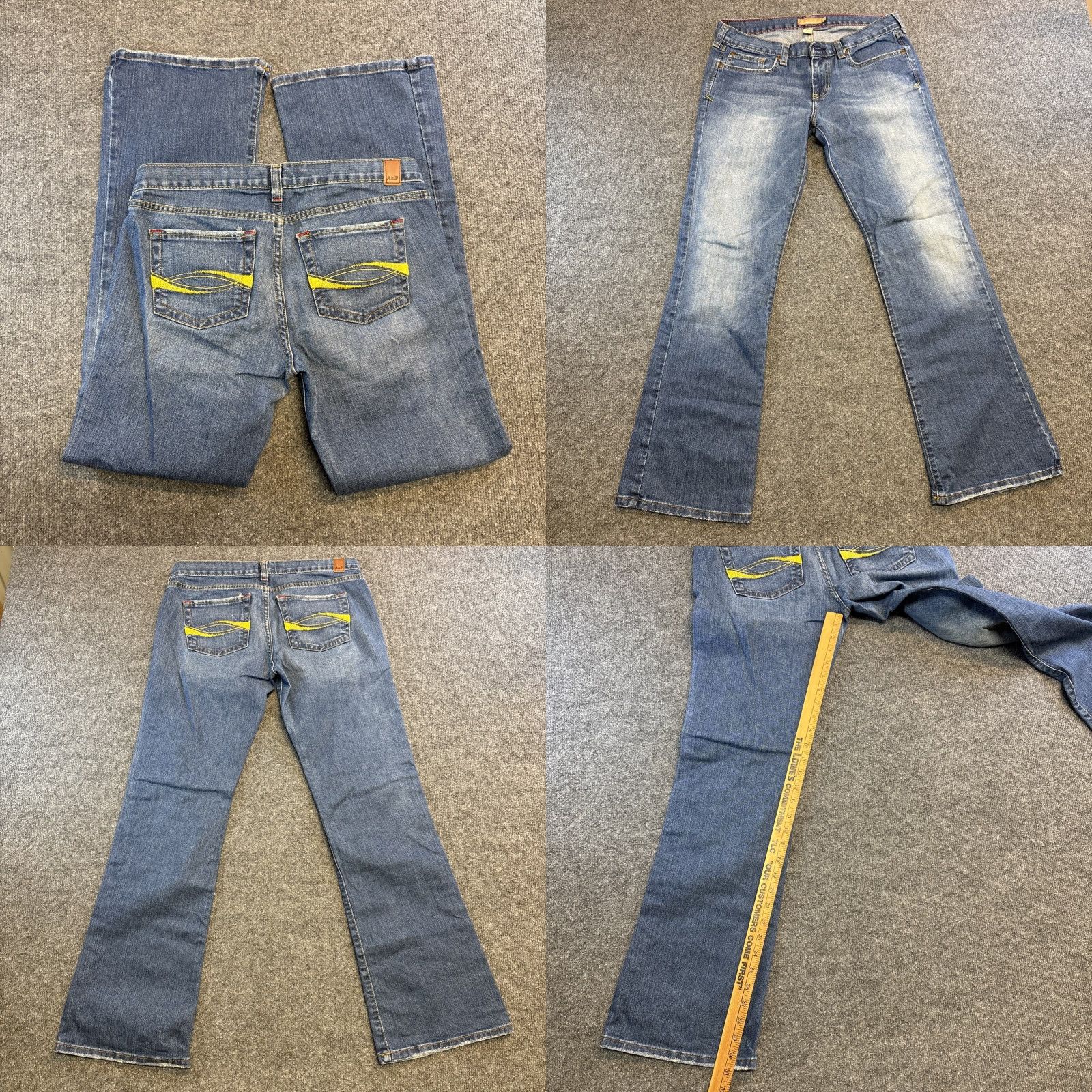 Abercrombie & Fitch VINTAGE Abercrombie & Fitch Bootcut Jeans 8R Denim Emma Low Rise Med Wash Womens Size 30" / US 8 / IT 44 - 8 Thumbnail